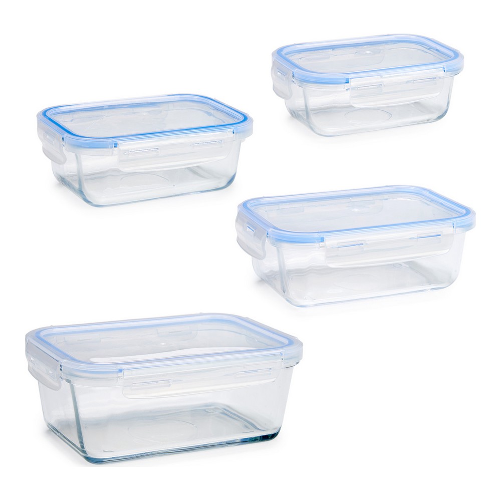 Lunchlådor, set Vivalto Glas (16 x 8,5 x 22 cm) (4 Delar) - 6