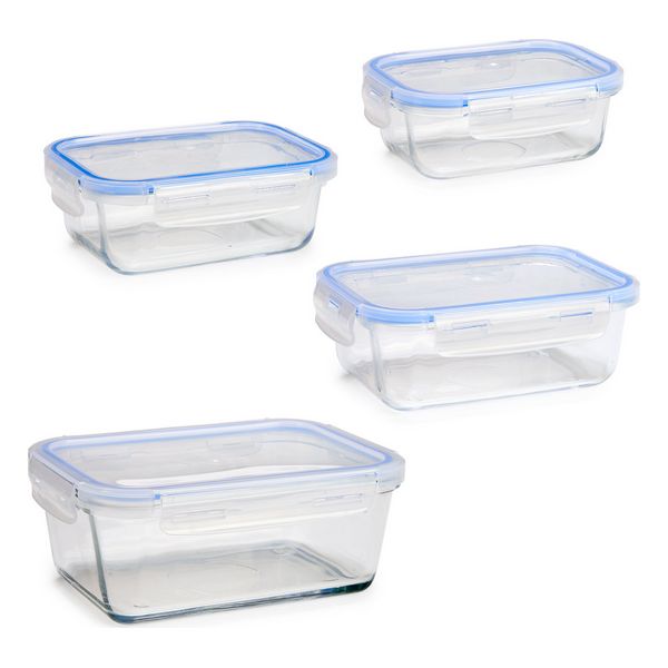 Lunchlådor, set Vivalto Glas (16 x 8,5 x 22 cm) (4 Delar) - 3