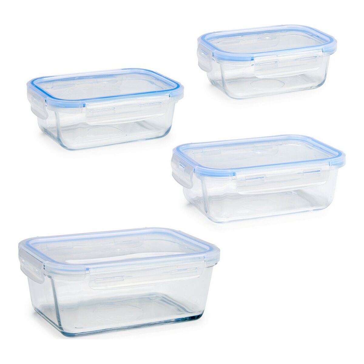 Lunchlådor, set Vivalto Glas (16 x 8,5 x 22 cm) (4 Delar) - 8