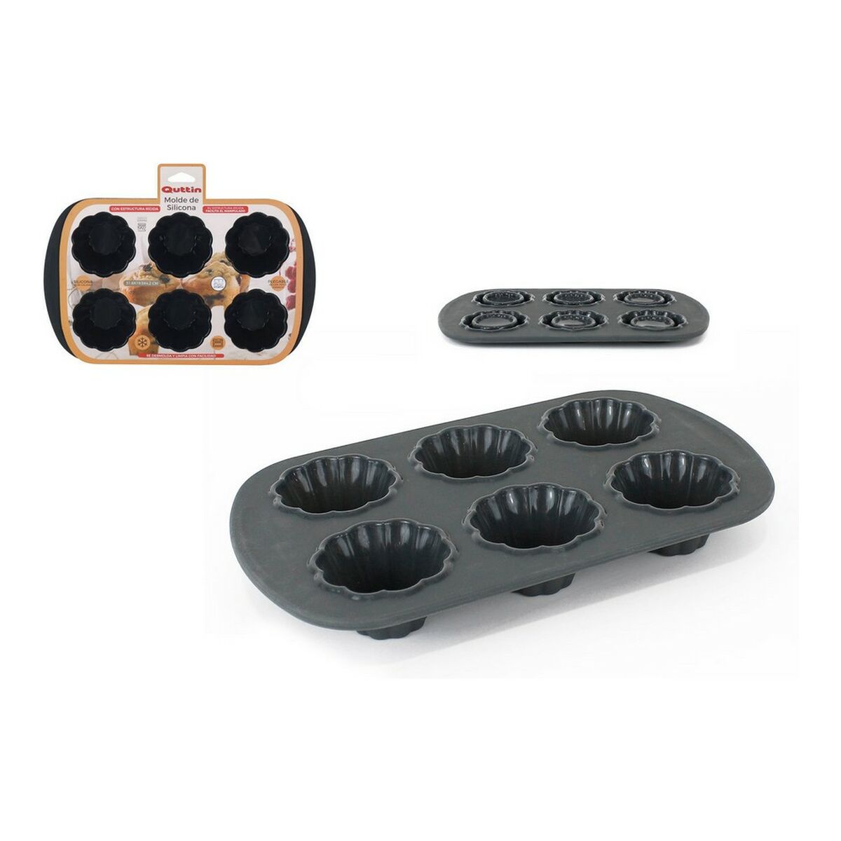 Ugnsform Quttin Silikon Hård Cupcake (31,6 x 19,5 x 4,2 cm) - 6
