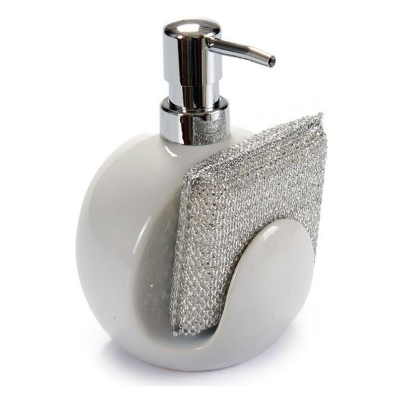 Disksvamphållare Tvåldispenser Vit Svart Silvrig Keramik Plast 400 ml 9,5 x 15,5 x 11,5 cm (400 ml), Färg: Svart - 8