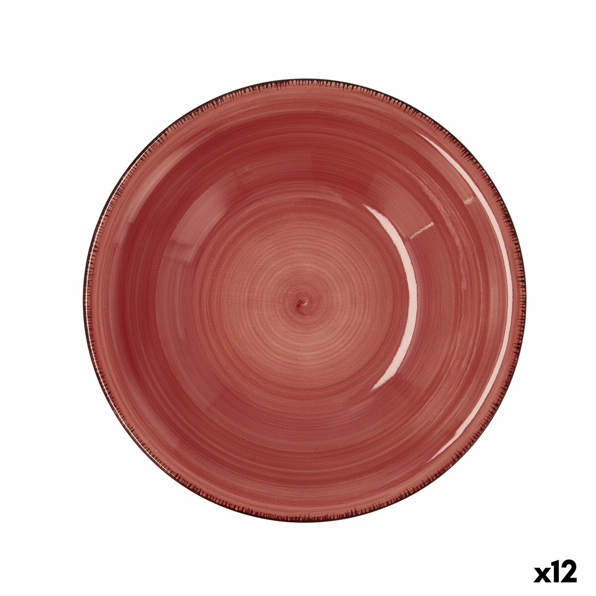 Djup tallrik Quid Vita Keramik Röd (ø 21,5 cm) (12 antal)