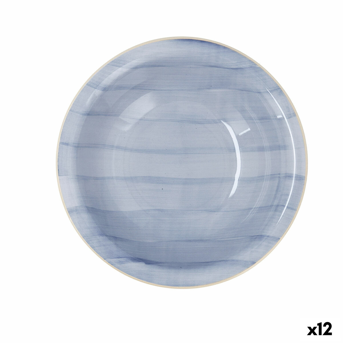 Djup tallrik Quid Brisa Cielo Keramik Blå (ø 21,5 cm) (12 antal)
