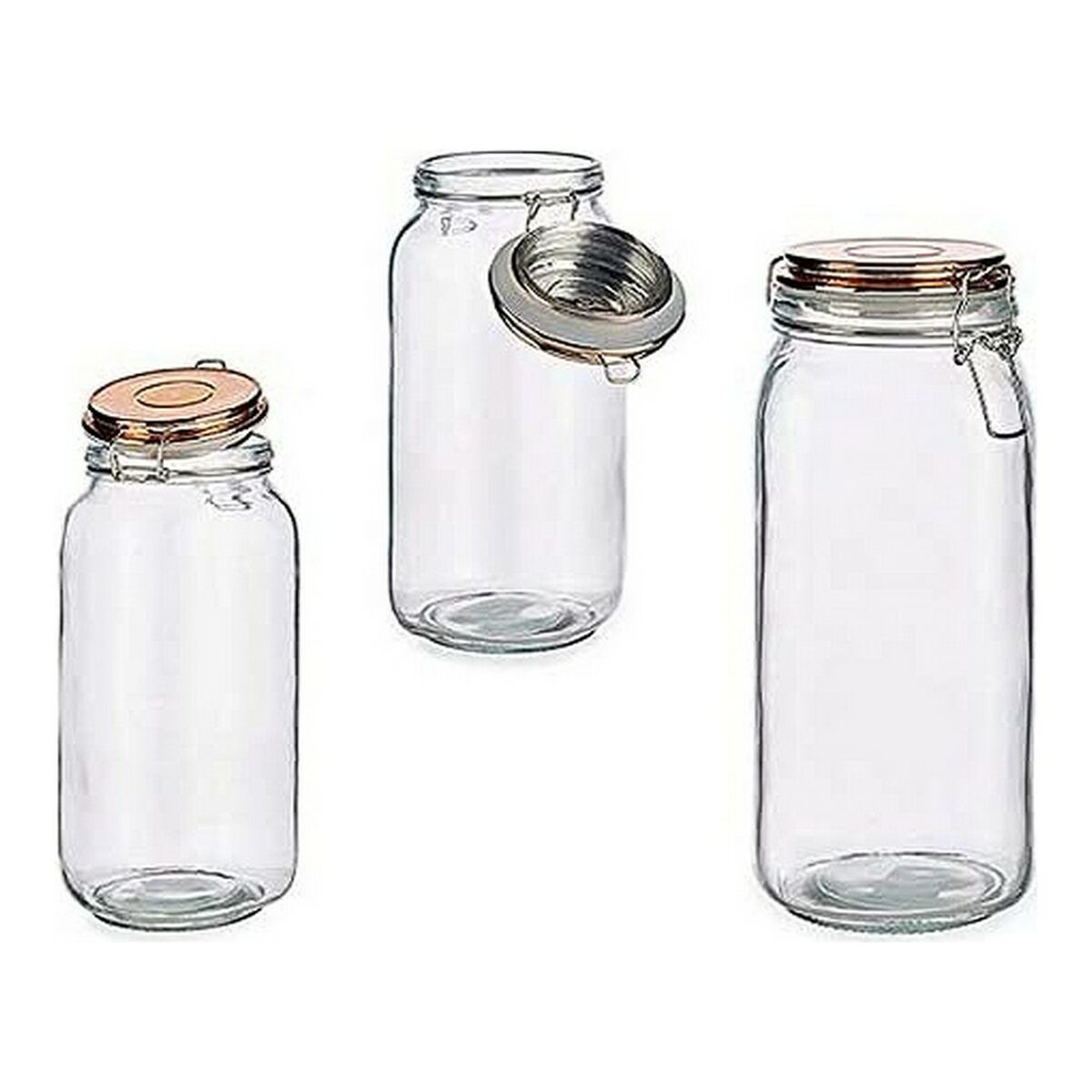 Glasburk Metall Transparent Koppar Silikon Glas - 5