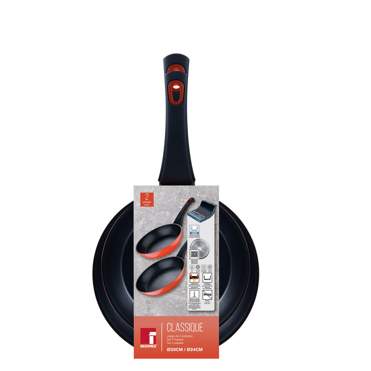 Stekpanneset Bergner Röd Aluminium - 2