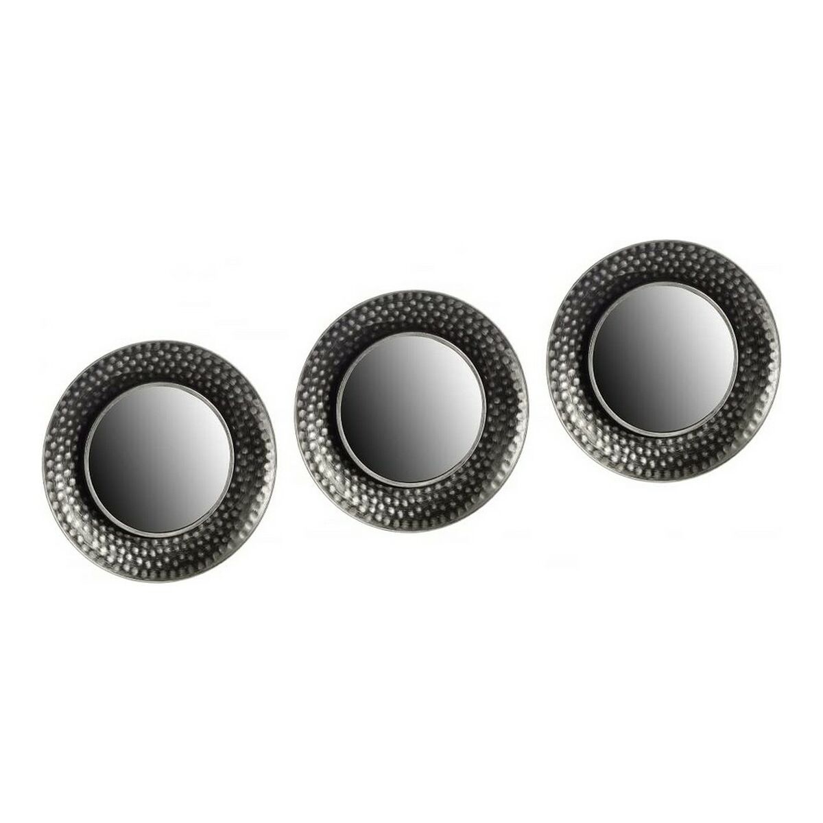 Spegelspel Svart Silvrig 3 Delar Plast Speglar 24,5 x 3 x 24,5 cm - 2