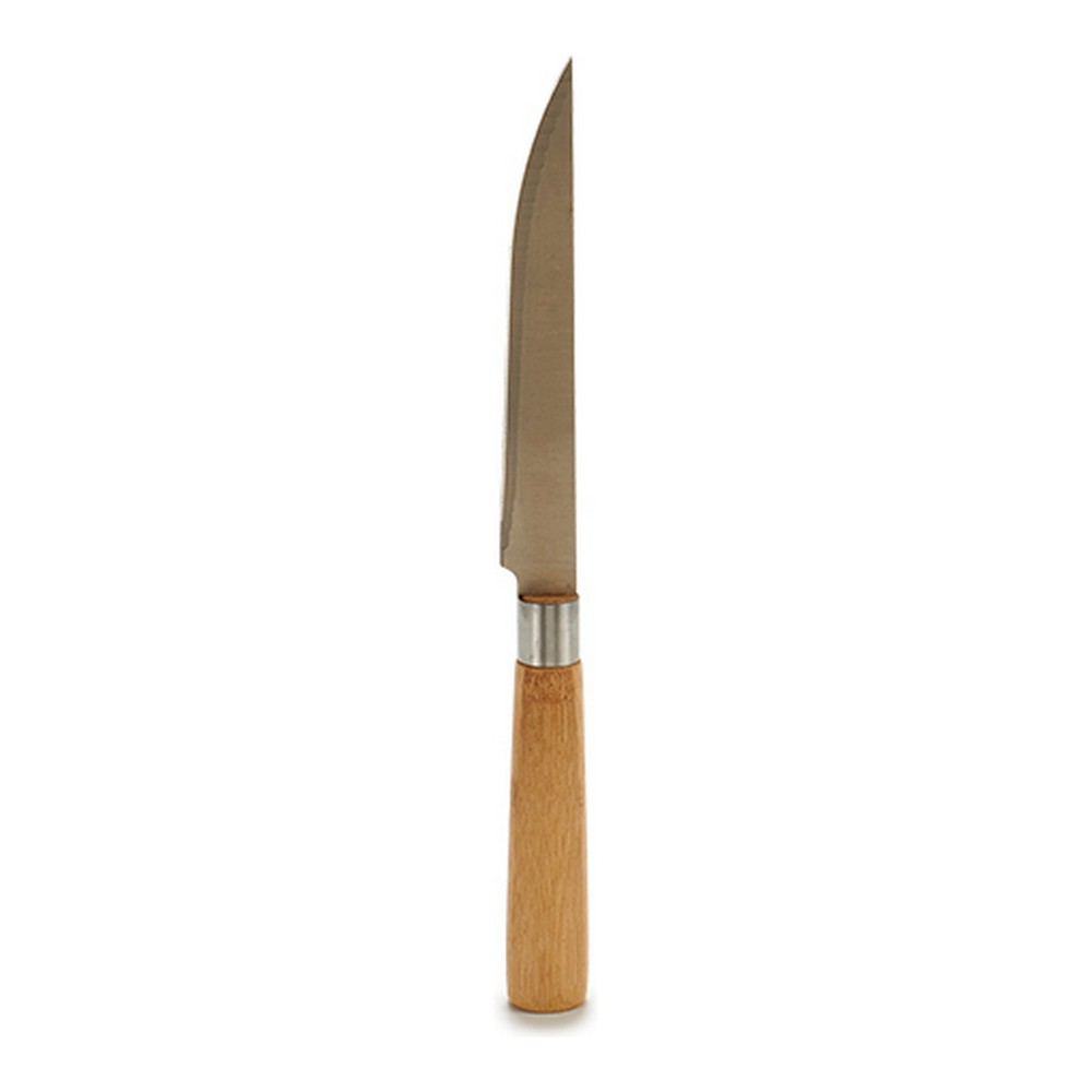 Kniv 2 x 24 x 2 cm Silvrig Brun Rostfritt stål Bambu - 2
