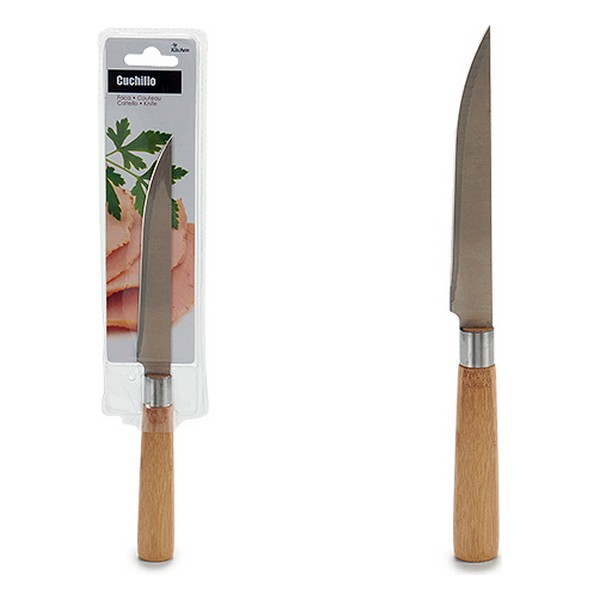 Kniv 2 x 24 x 2 cm Silvrig Brun Rostfritt stål Bambu