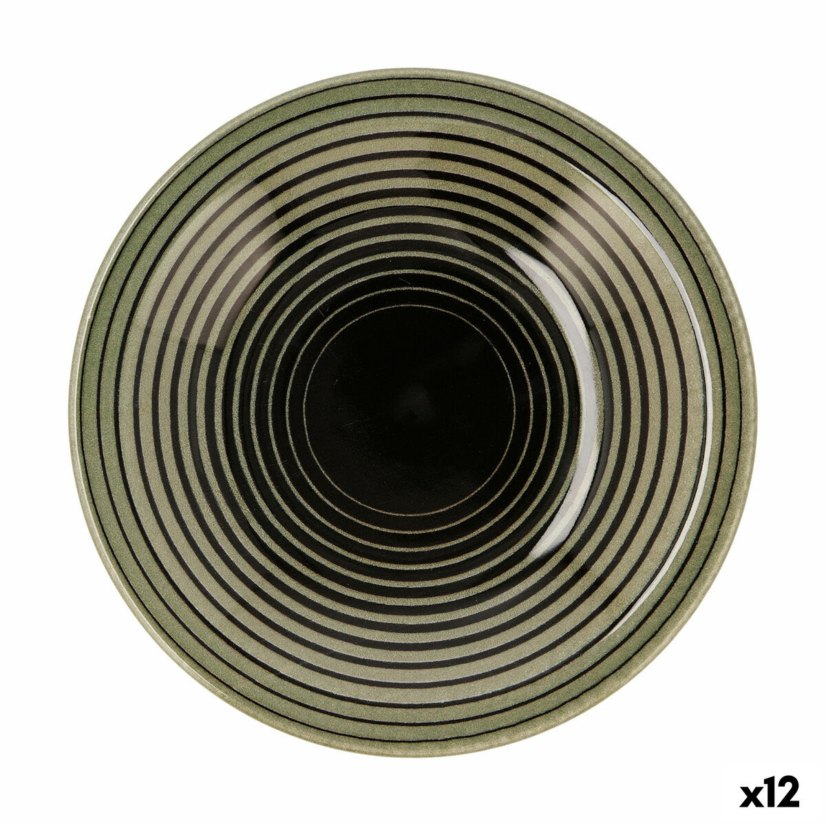 Djup tallrik Quid Espiral Keramik Multicolour (Ø 23,5 cm) (12 antal)