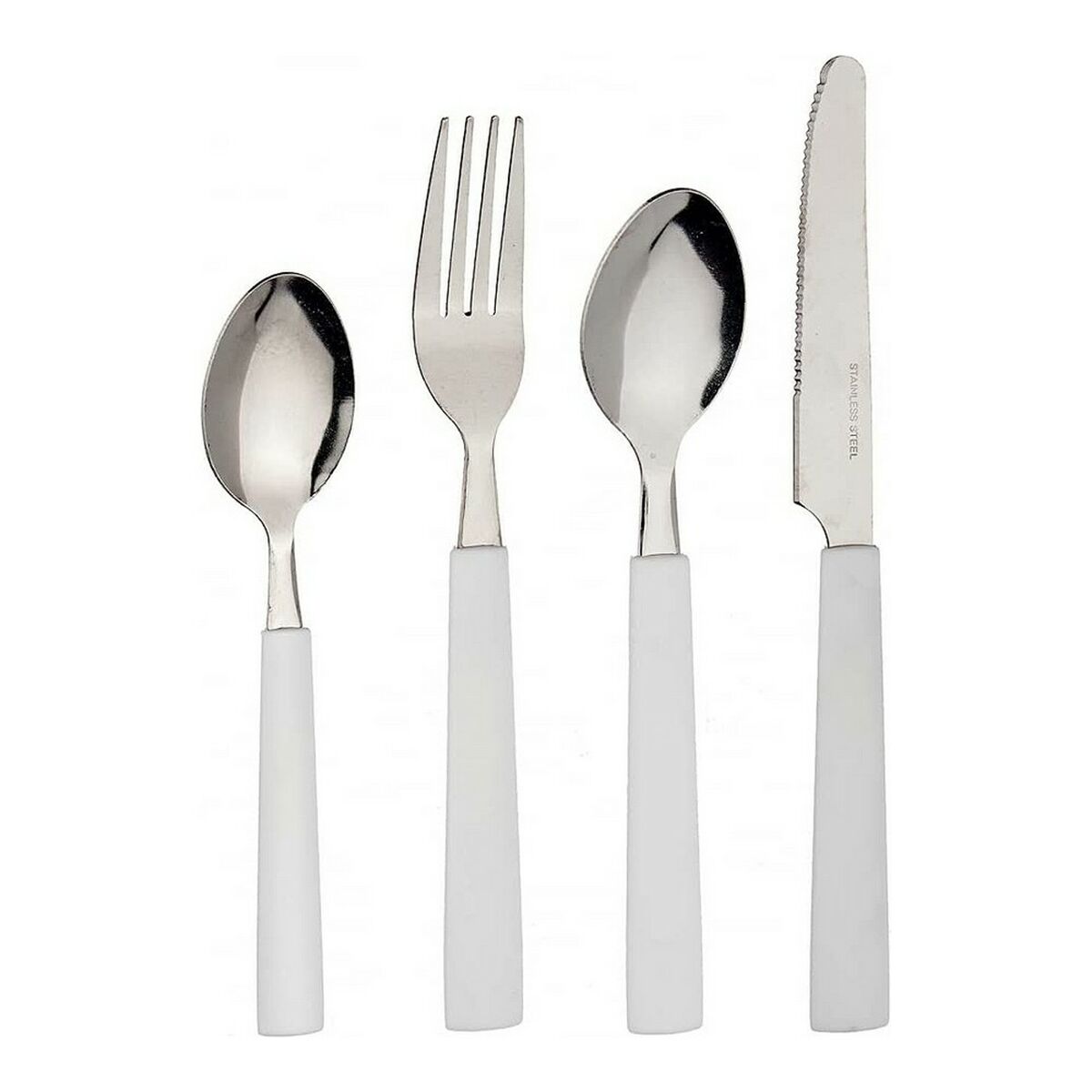 Bestick-set (16 Delar) Vit - 3