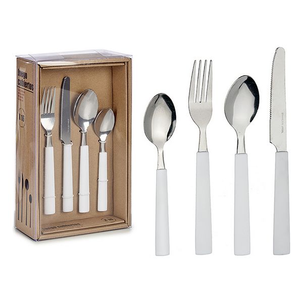Bestick-set (16 Delar) Vit