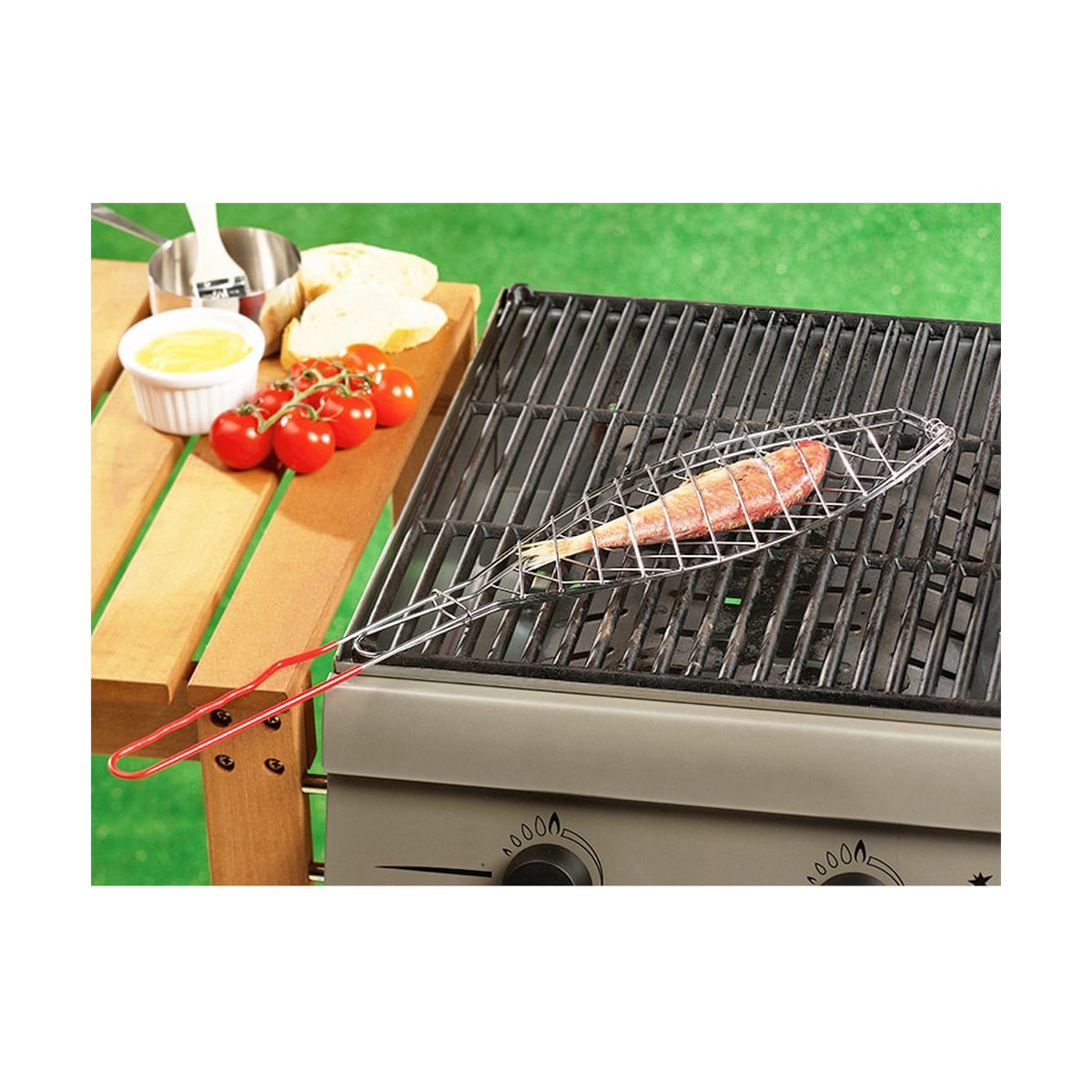 Grill för fisk Rostfritt stål (13 x 41 cm) - 2