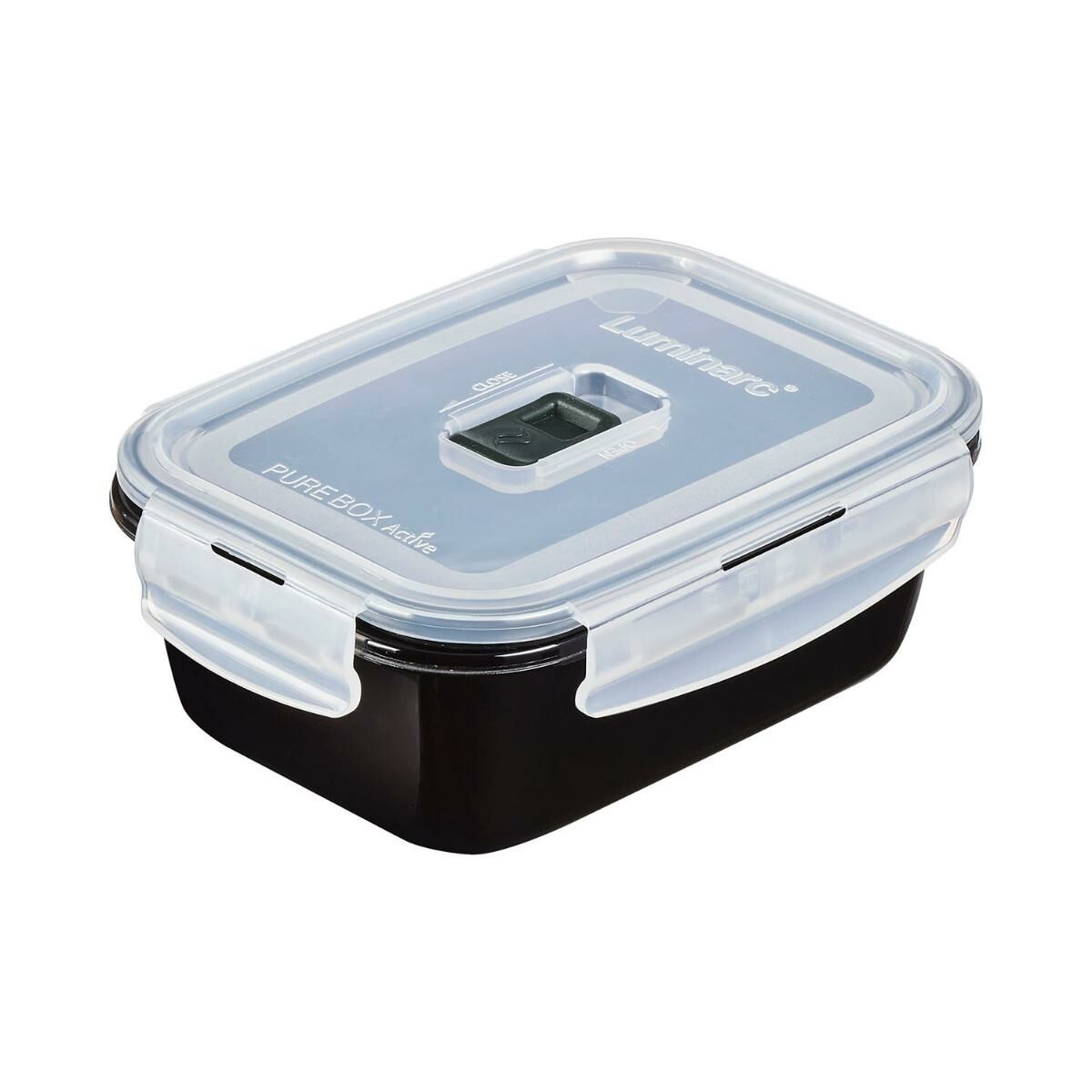 Hermetisk matlåda Luminarc Pure Box Svart 820 ml Glas (6 antal) - 2
