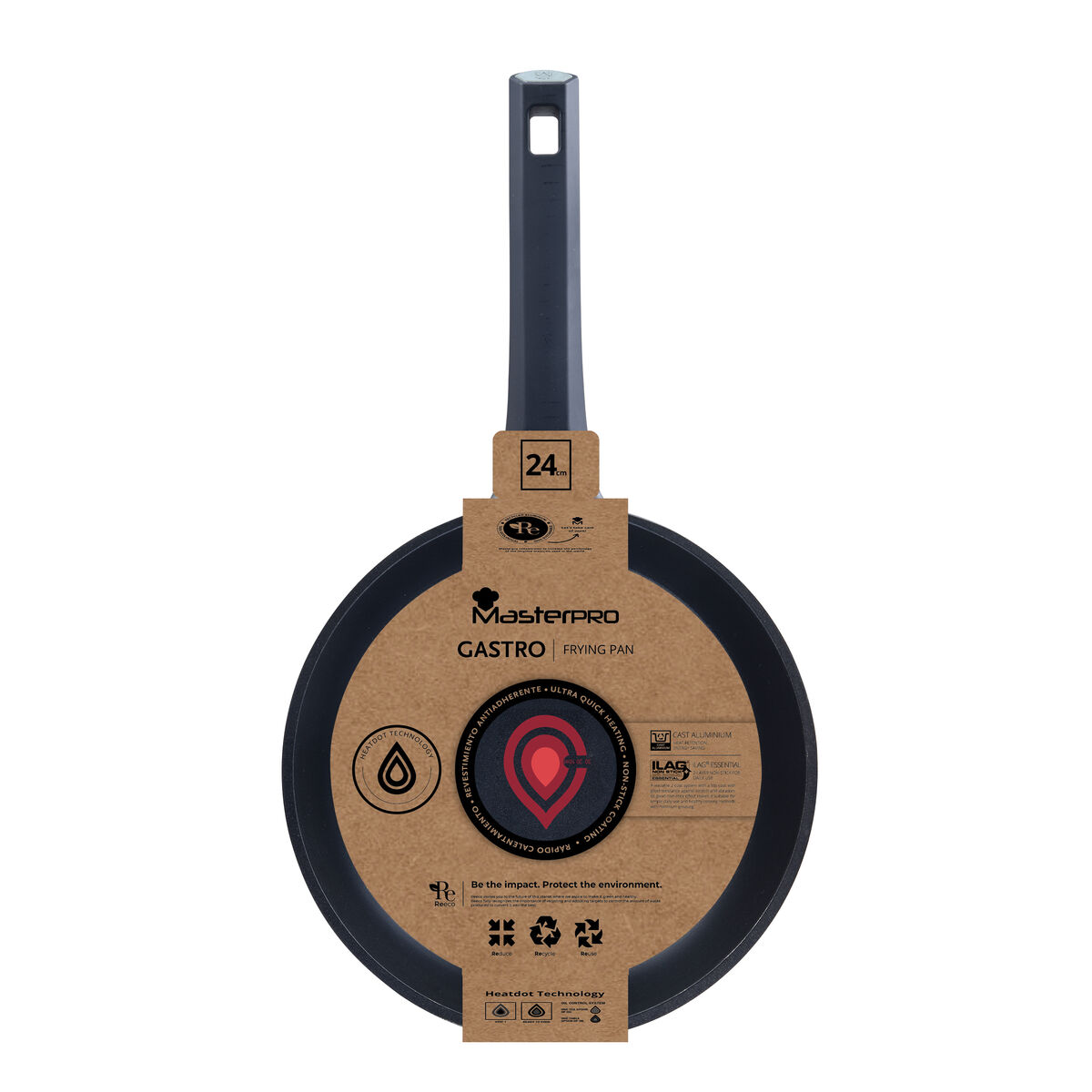Stekpanna Masterpro GASTRO REECO MP Ø 24 cm Svart Aluminium - 2