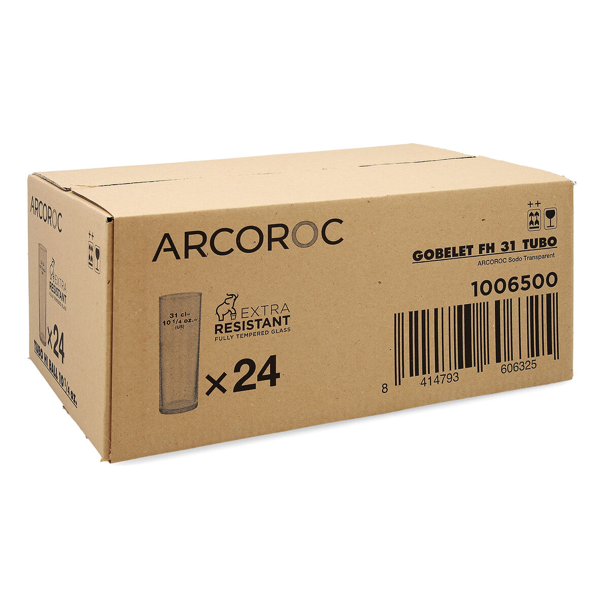 Glasset Arcoroc   Rör Transparent Glas 300 ml (24 antal) - 2
