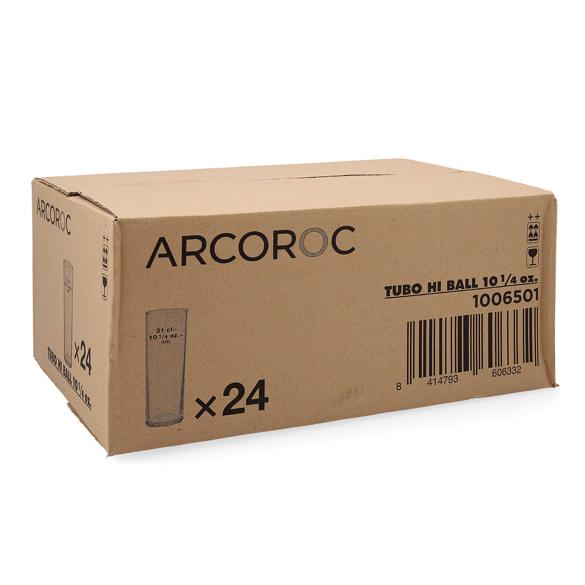 Glasset Arcoroc   Rör Transparent Glas 300 ml (24 antal) - 2