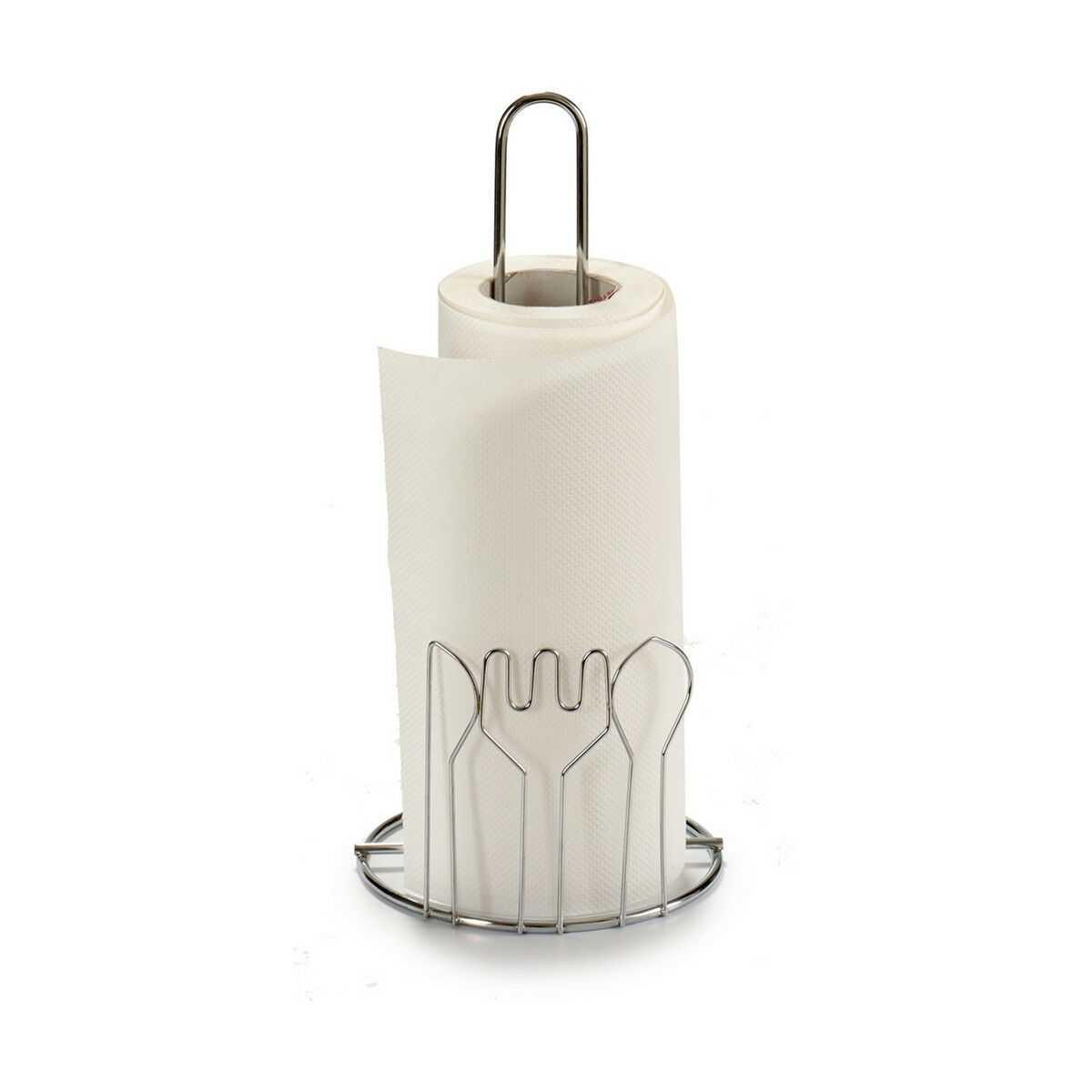 Hushållspappershållare Silvrig Metall (30 x 14 cm) - 4