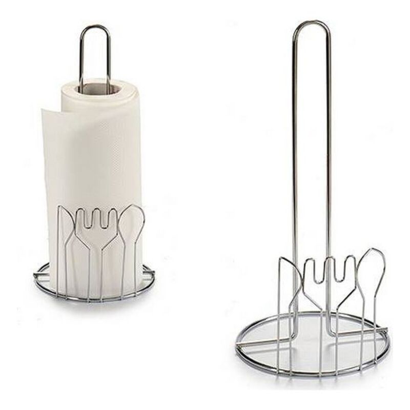 Hushållspappershållare Silvrig Metall (30 x 14 cm) - 2
