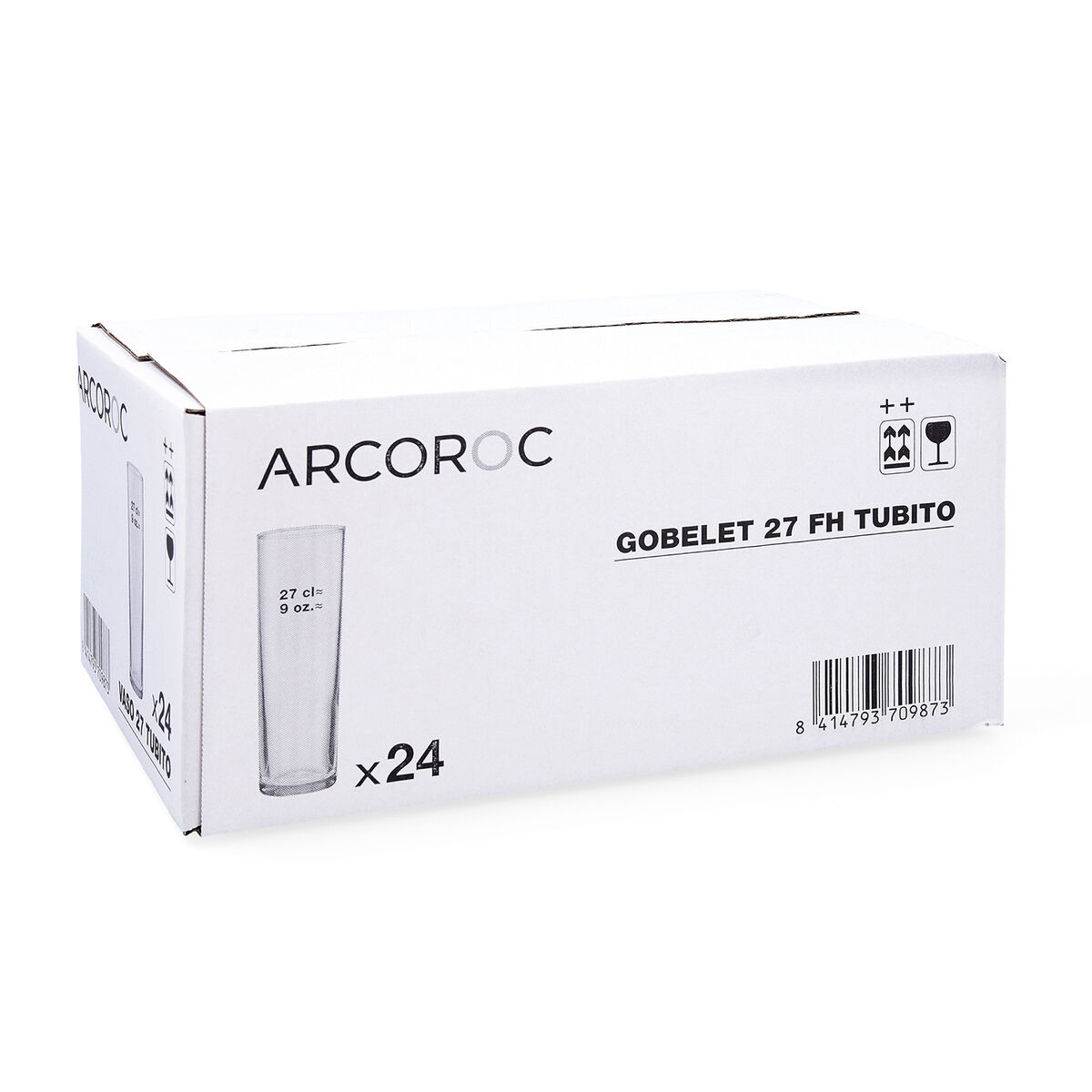 Glasset Arcoroc   Transparent Rör 24 antal Glas 270 ml - 2