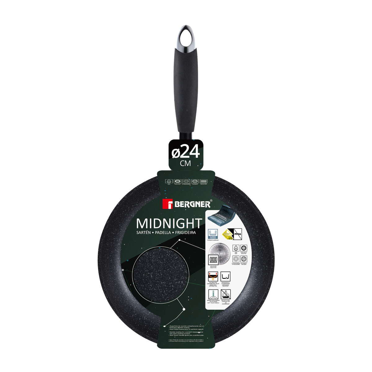 Stekpanna Bergner MIDNIGHT BG Smitt aluminium Ø 24 cm - 2
