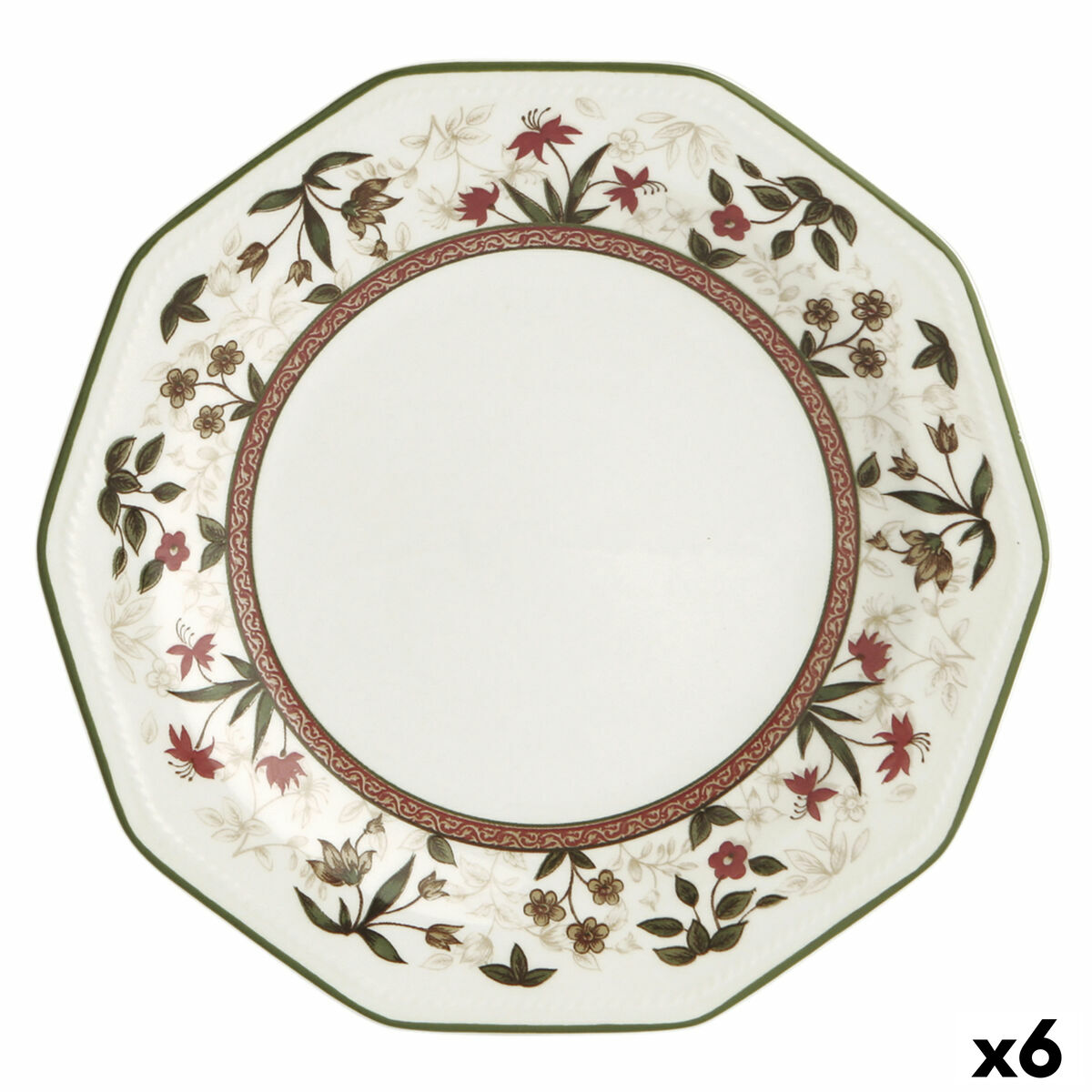 Desserttallrik Queen´s By Churchill Assam Blommig Keramik Edények Ø 20,5 cm (6 antal)