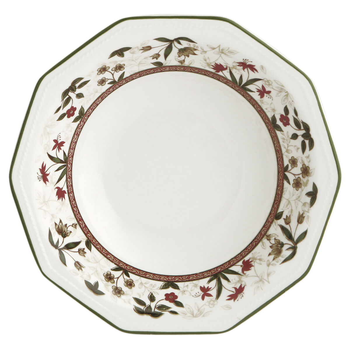 Djup tallrik Queen´s By Churchill Assam Blommig Keramik Edények Ø 20,5 cm (6 antal) - 2