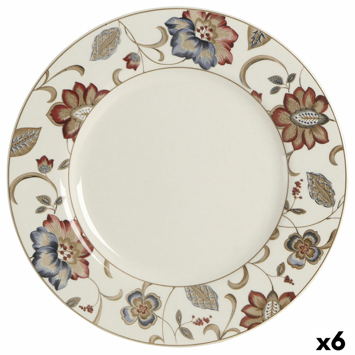 Lapostányér Queen´s By Churchill Jacobean Blommig Ø 27,3 cm Keramik Edények (6 antal)