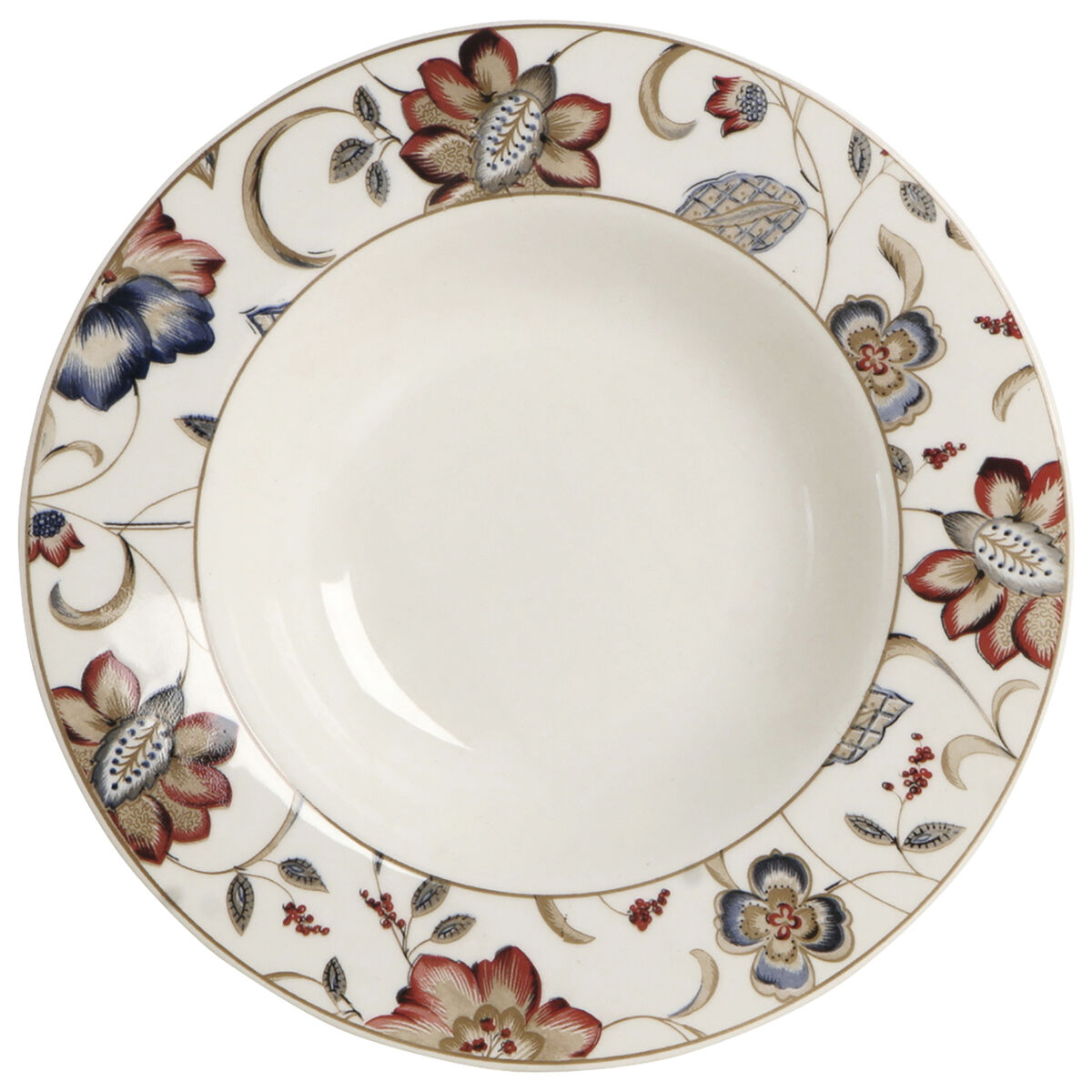 Djup tallrik Queen´s By Churchill Jacobean Blommig Keramik Edények 22,8 cm (6 antal) - 2