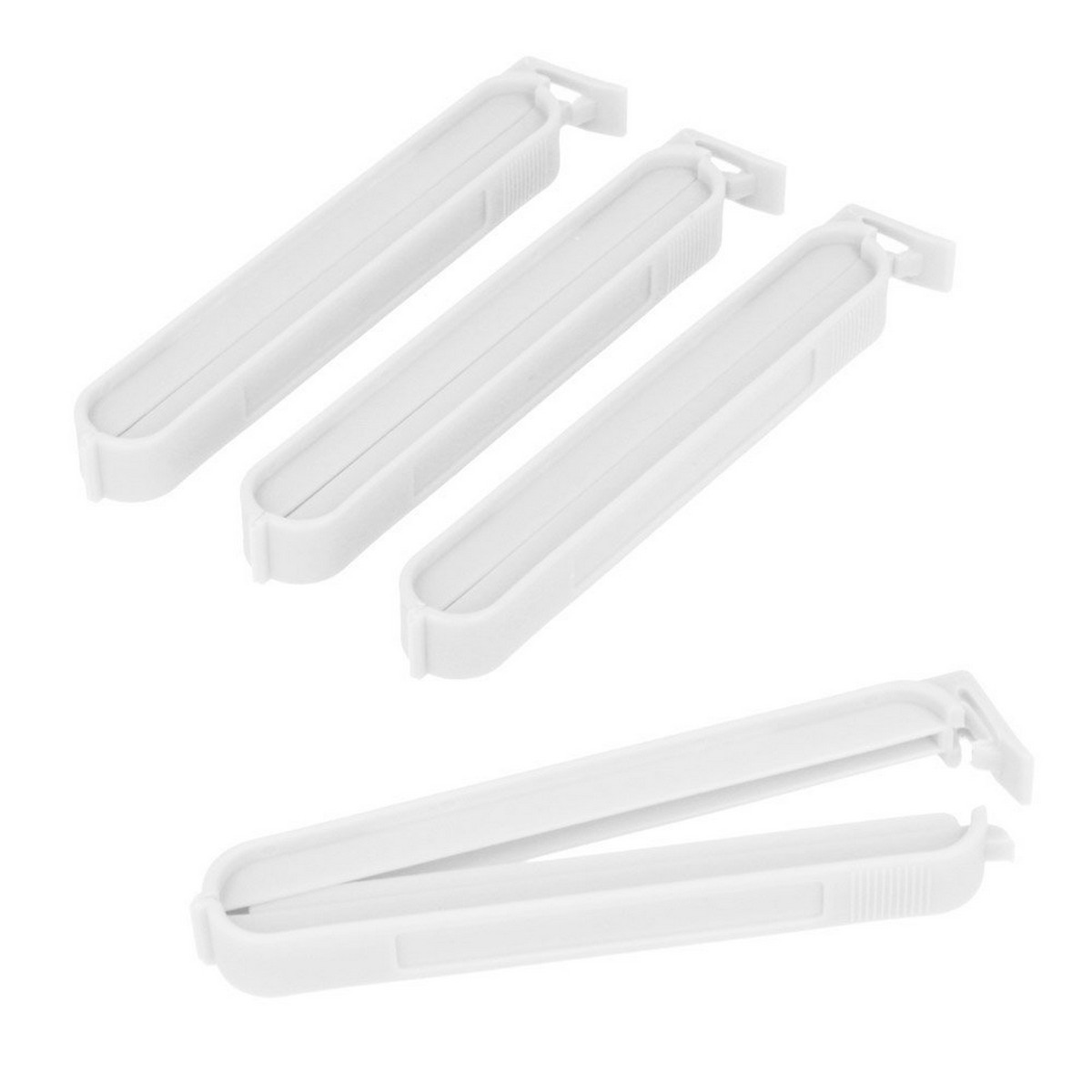 Klämmor för påsförslutning Metaltex Stor Grön polypropen (4 Delar)