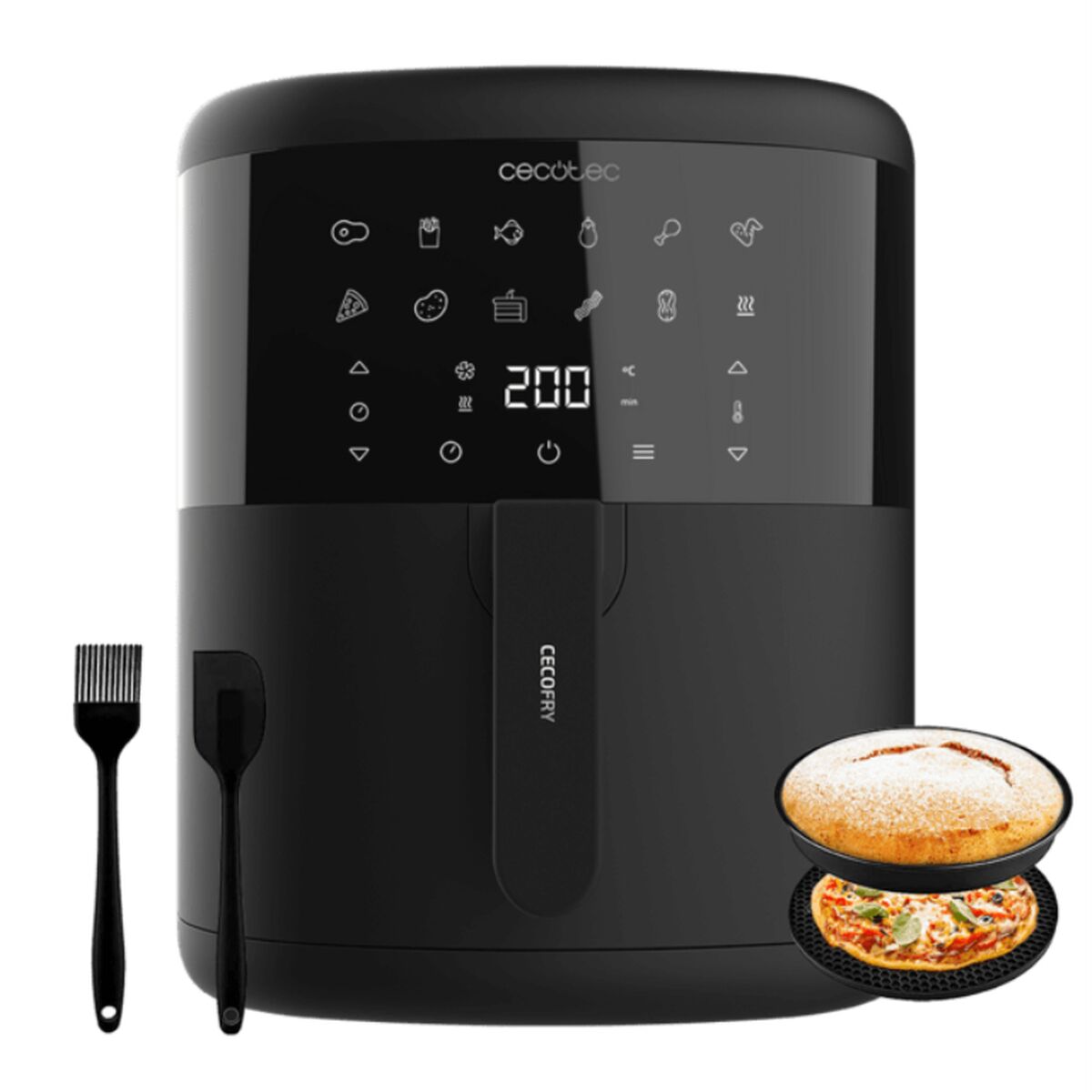 Oljefri Fritös Cecotec CECOFRY BOMBASTIK 6000 Svart 1700 W 6 L