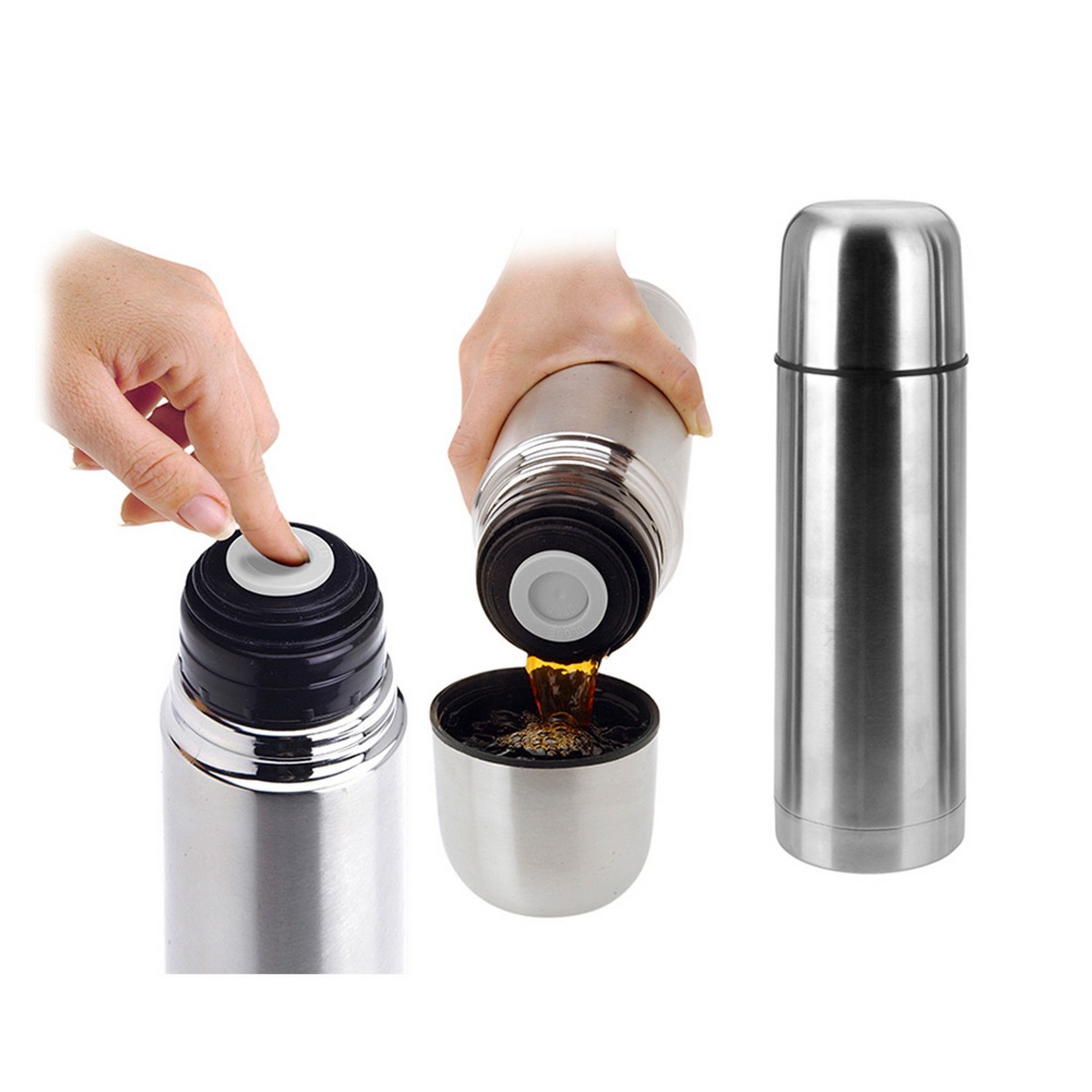 Termos med dispenser Excellent Houseware Rostfritt stål (0,75 L) - 2