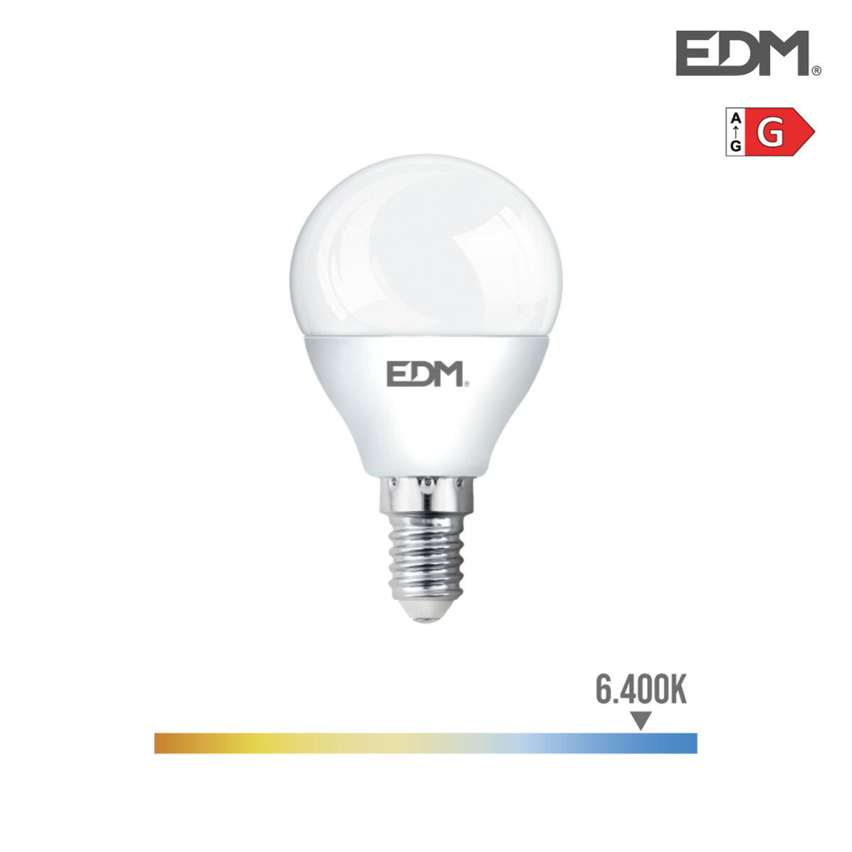 LED-lampa EDM 5 W E14 G 400 lm (6400K)