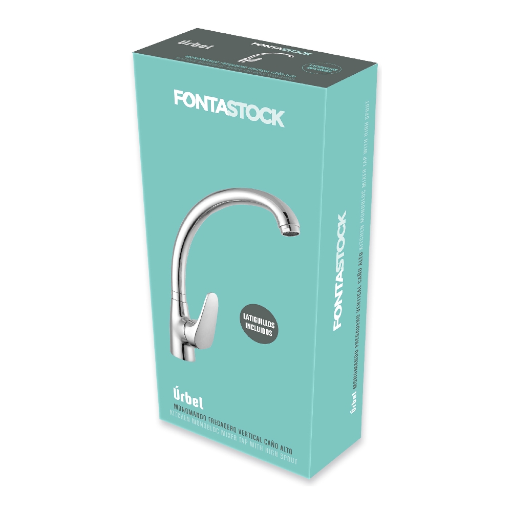 Enkelt Handtagsblandare för Diskbänk Fontastock Úrbel Zink - 2