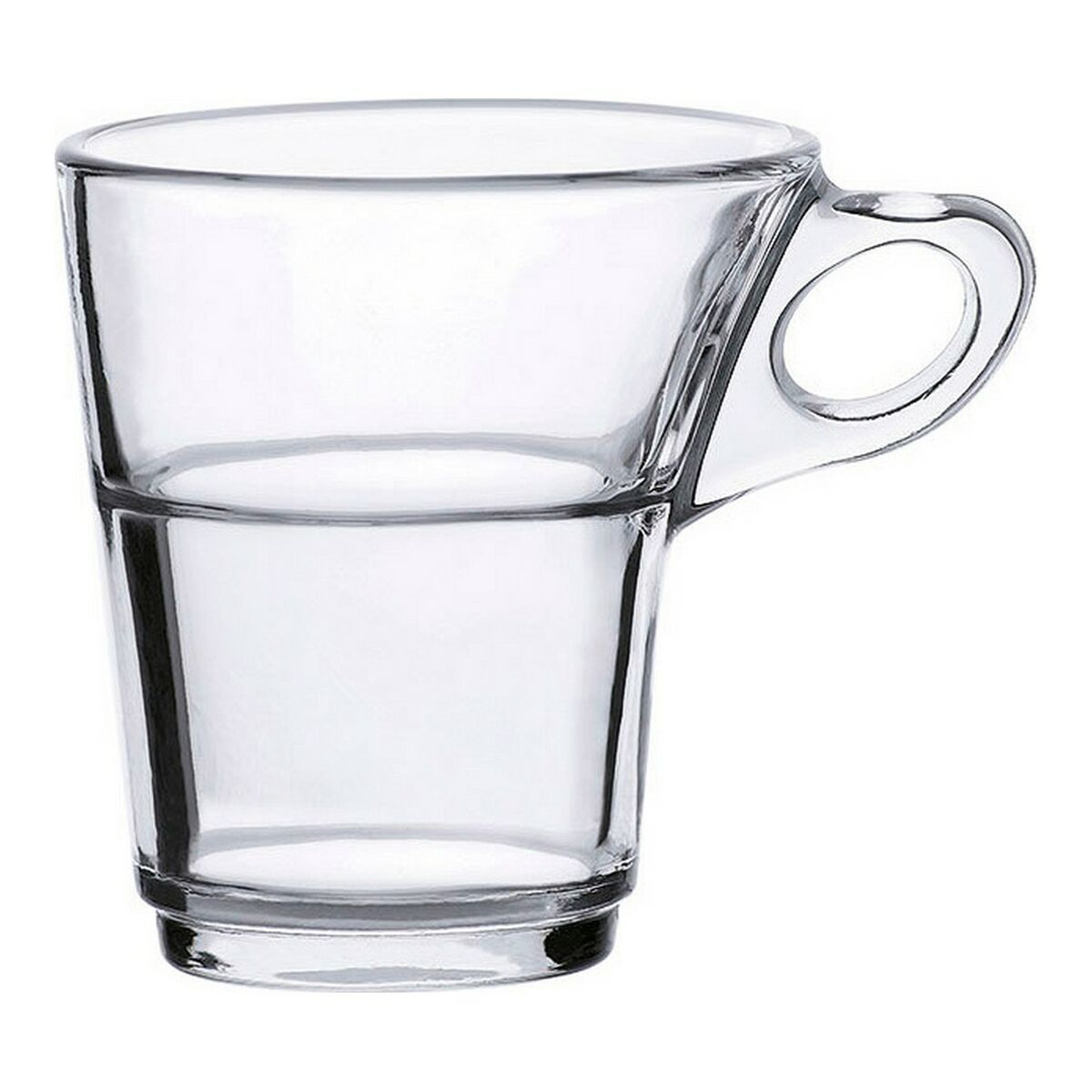 Set med 6 kaffekoppar Duralex Caprice Glas Transparent 90 ml