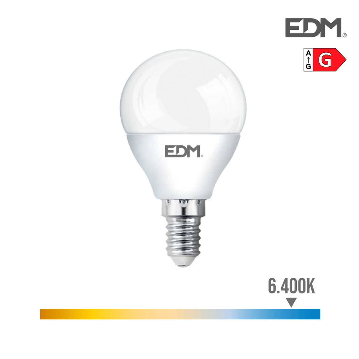 LED-lampa EDM A+ E14 6 W 500 lm (4,5 x 8,2 cm) (6400K)