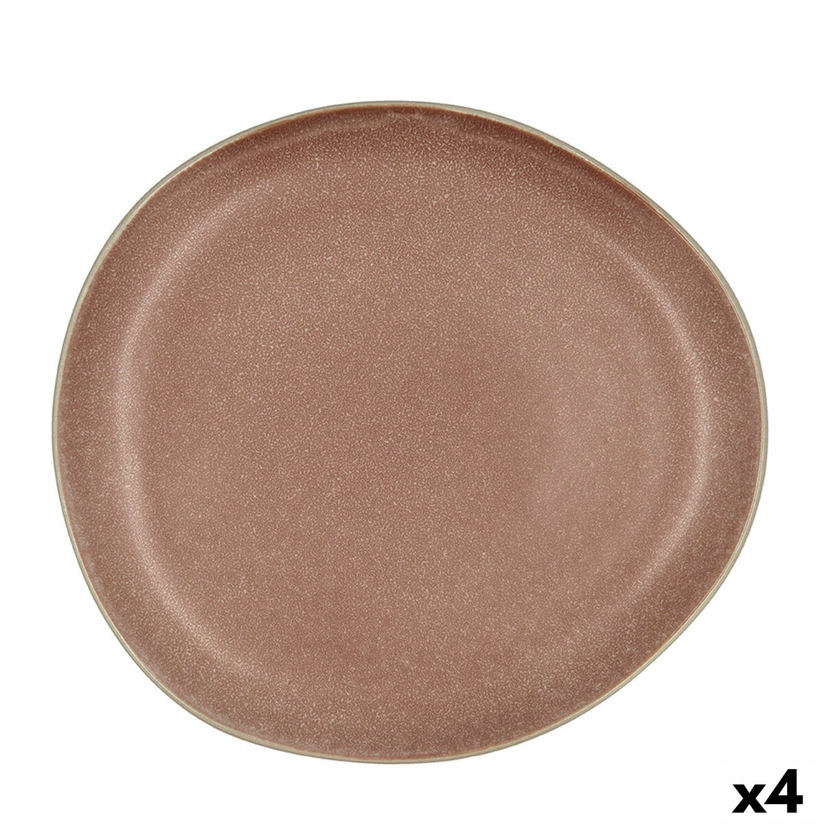 Lapostányér Bidasoa Gio Oregelbunden Keramik Brun 26,5 cm (4 antal)