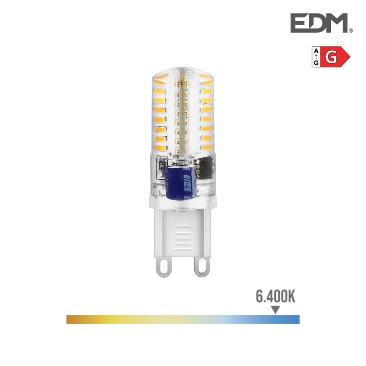 LED-lampa EDM 2,5 W G G9 170 Lm (6400K)