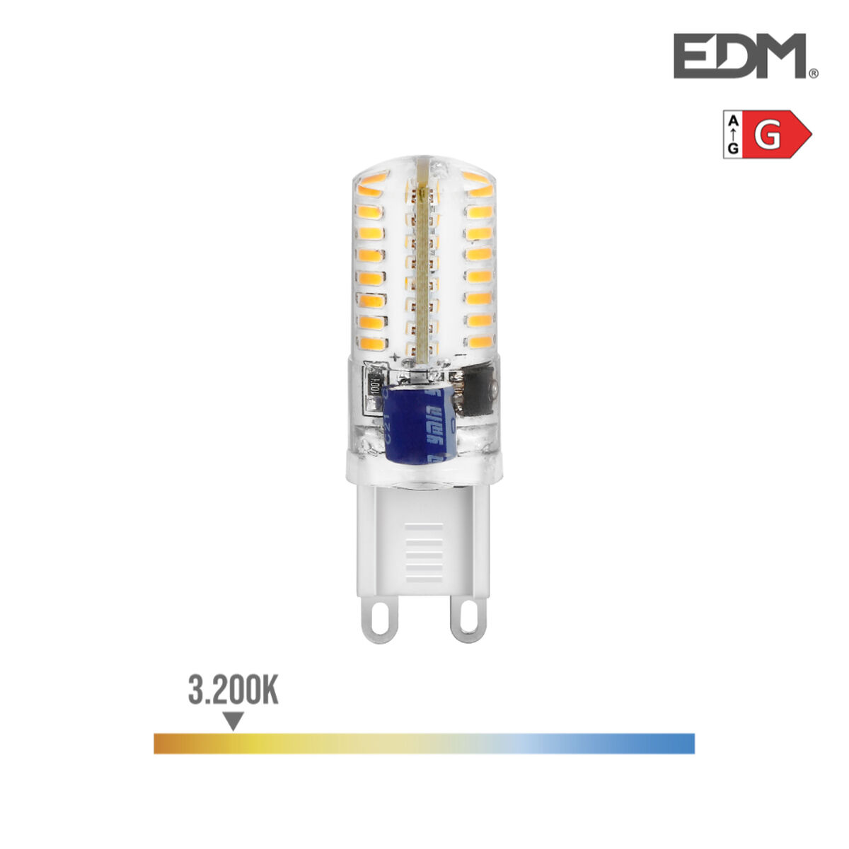 LED-lampa EDM 2,5 W G G9 200 Lm (3200 K)