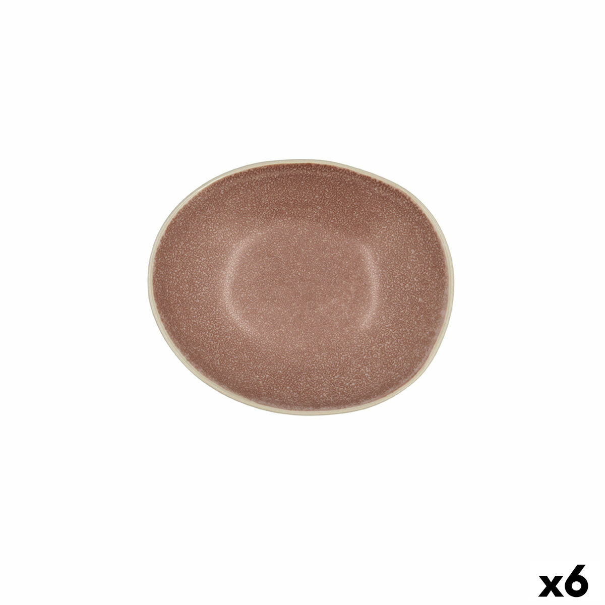 Skål Bidasoa Gio 15 x 12,5 x 4 cm Keramik Brun (6 antal)