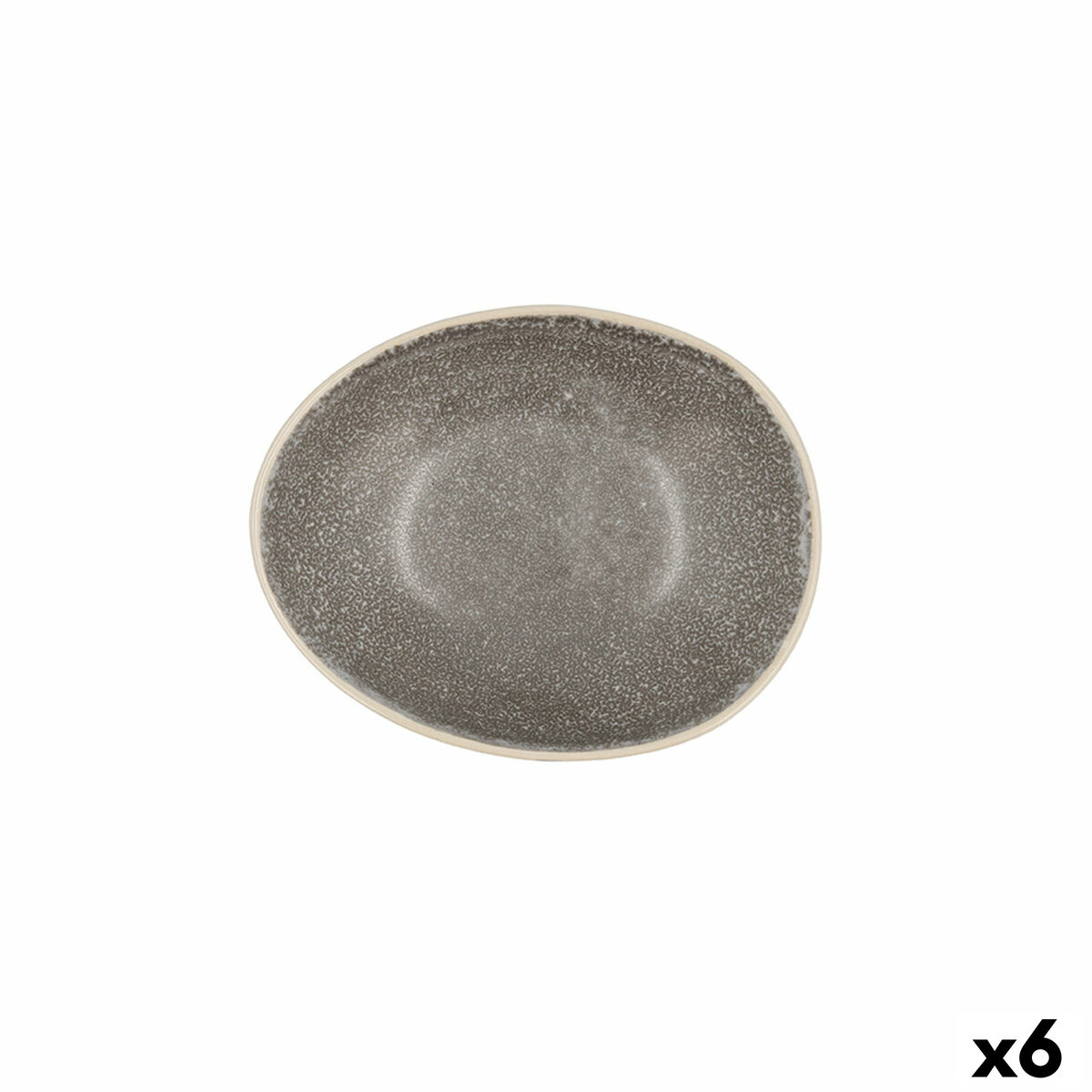 Skål Bidasoa Gio 15 x 12,5 x 4 cm Keramik Grå (6 antal)