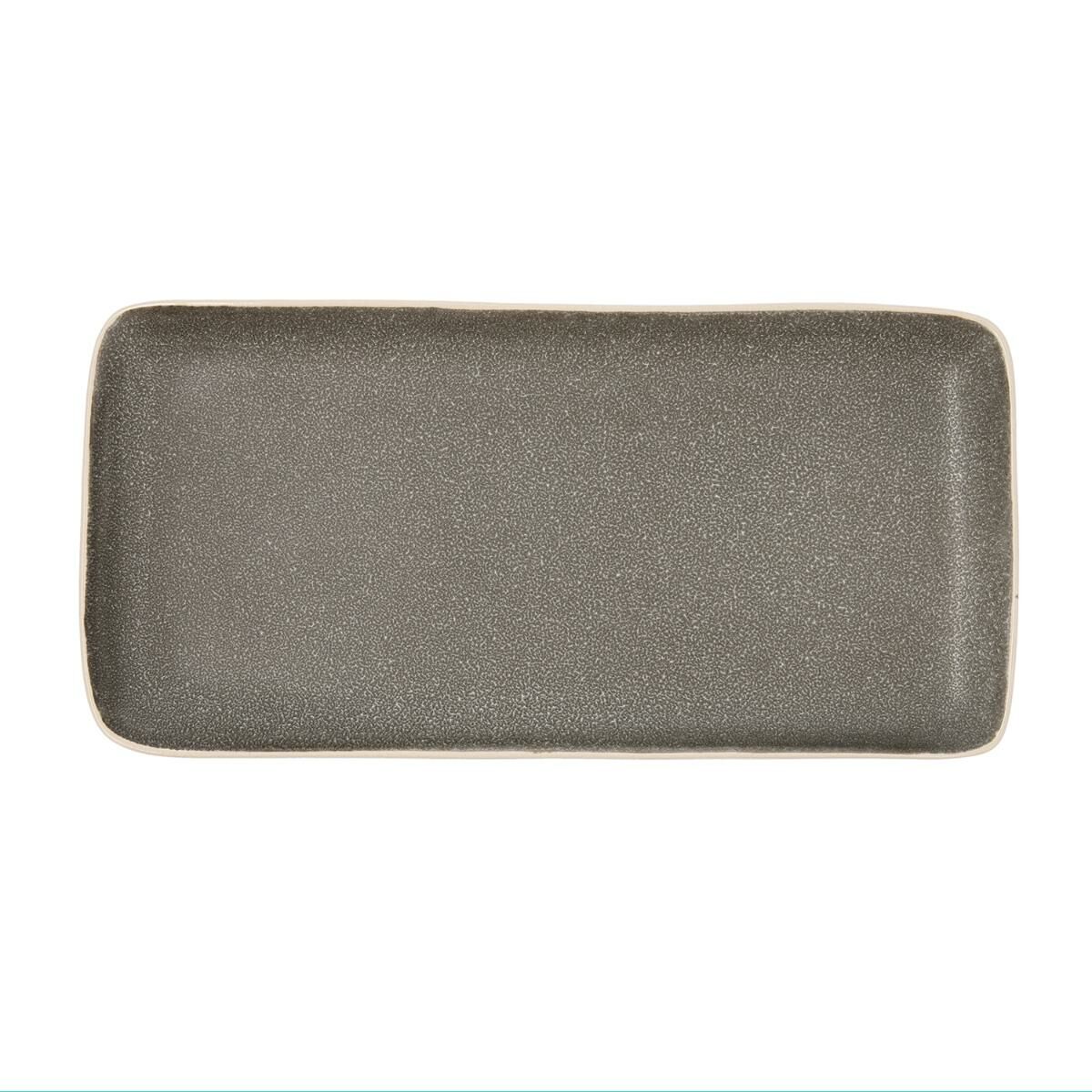 Snacksbricka Bidasoa Gio Rektangulär Grå 28 x 14 cm Keramik (4 antal) - 2