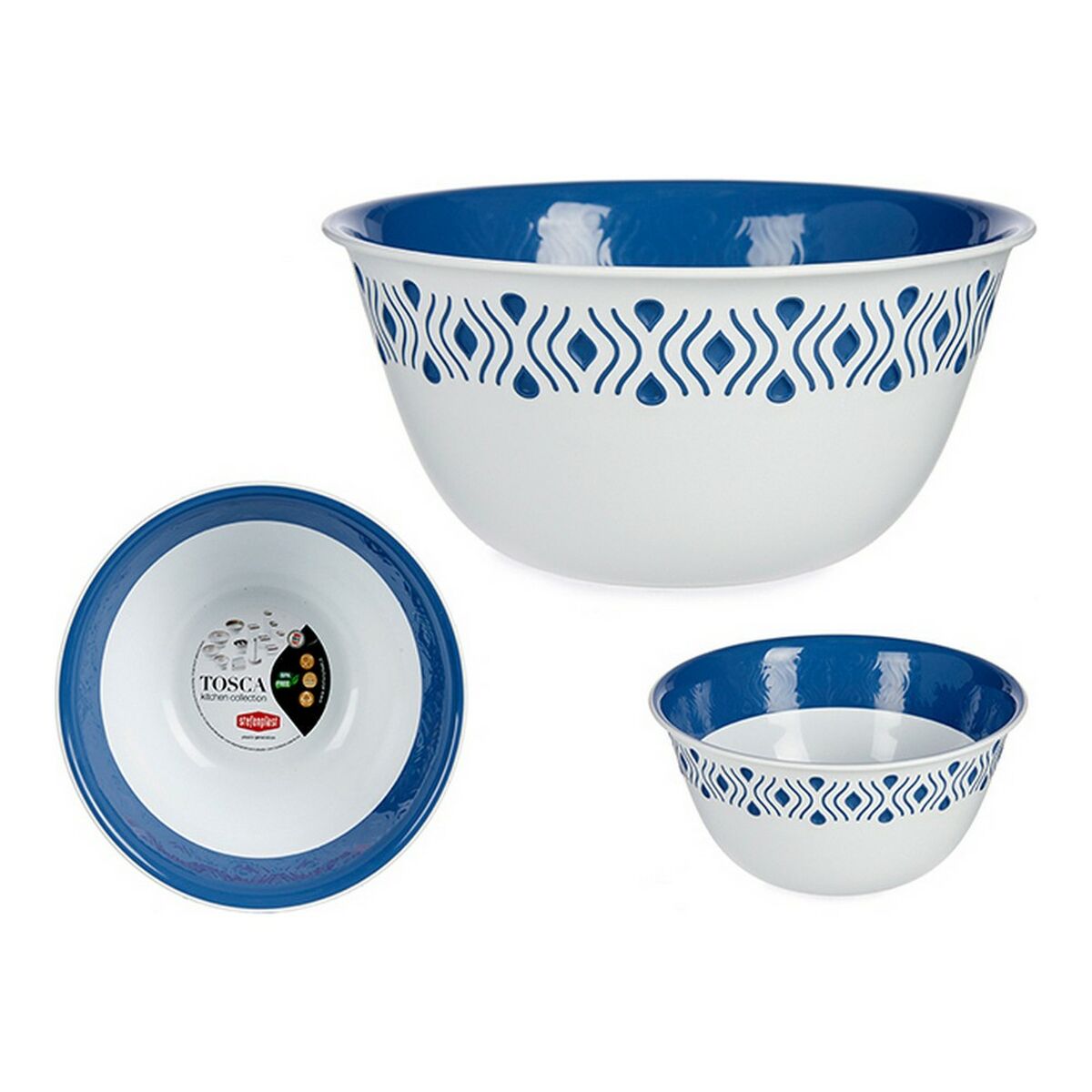 Skål Stefanplast STF918 Blå Plast 23 x 10 x 23 cm - 4