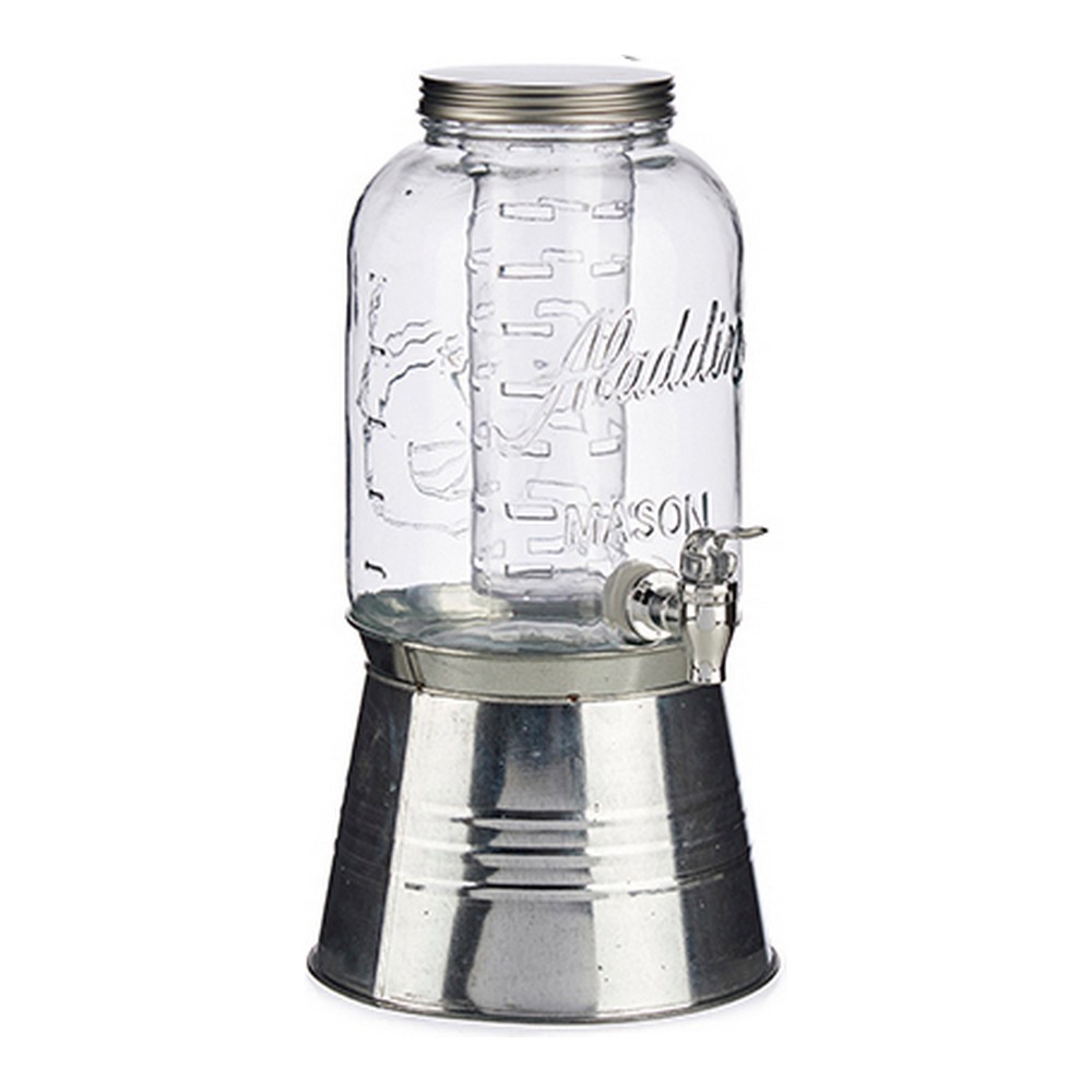 Kanna Transparent Kran Kylare Glas Metall Plast (3800 ml) - 2