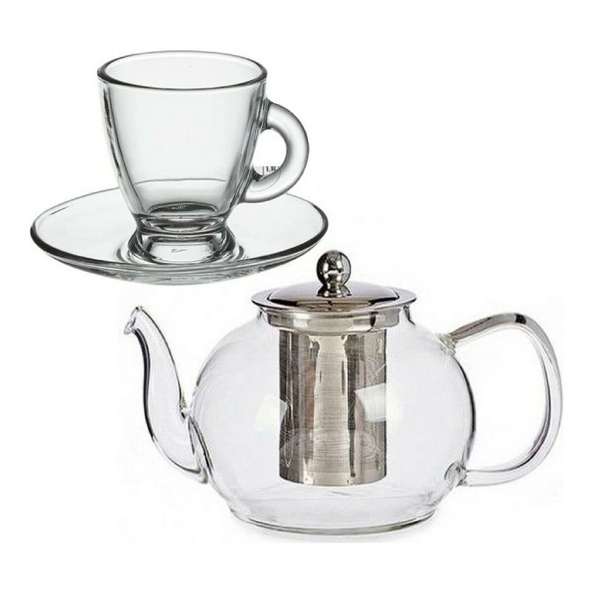 Tekanna Ball Stor Glas Transparent Stål (1100 ml) - 5