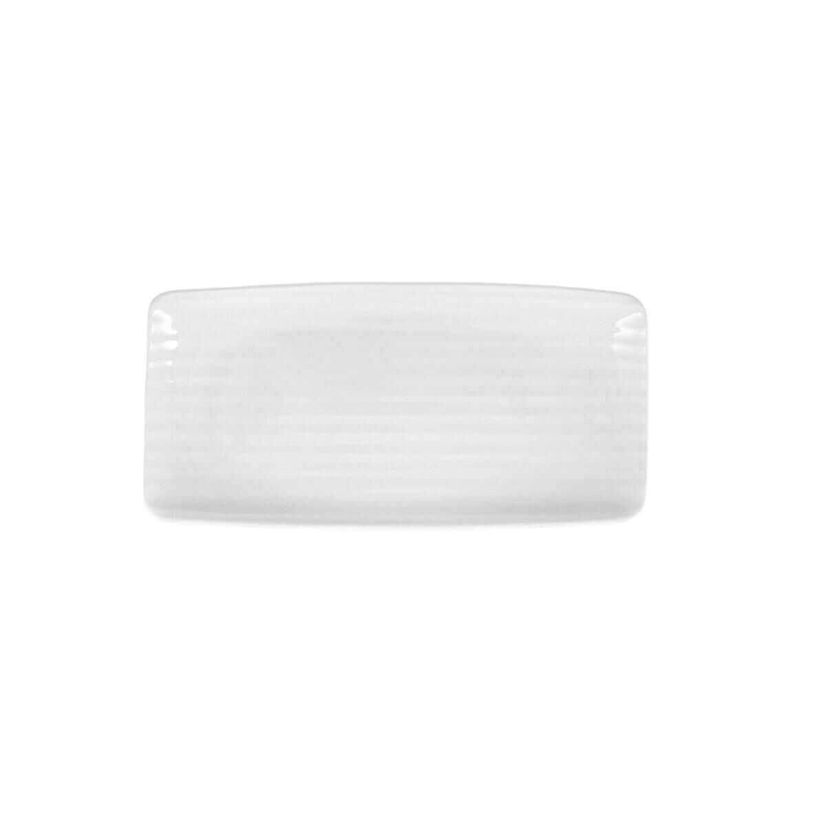 Snacksbricka Ariane Artisan Keramik Vit 30 x 15 cm (6 antal) - 2