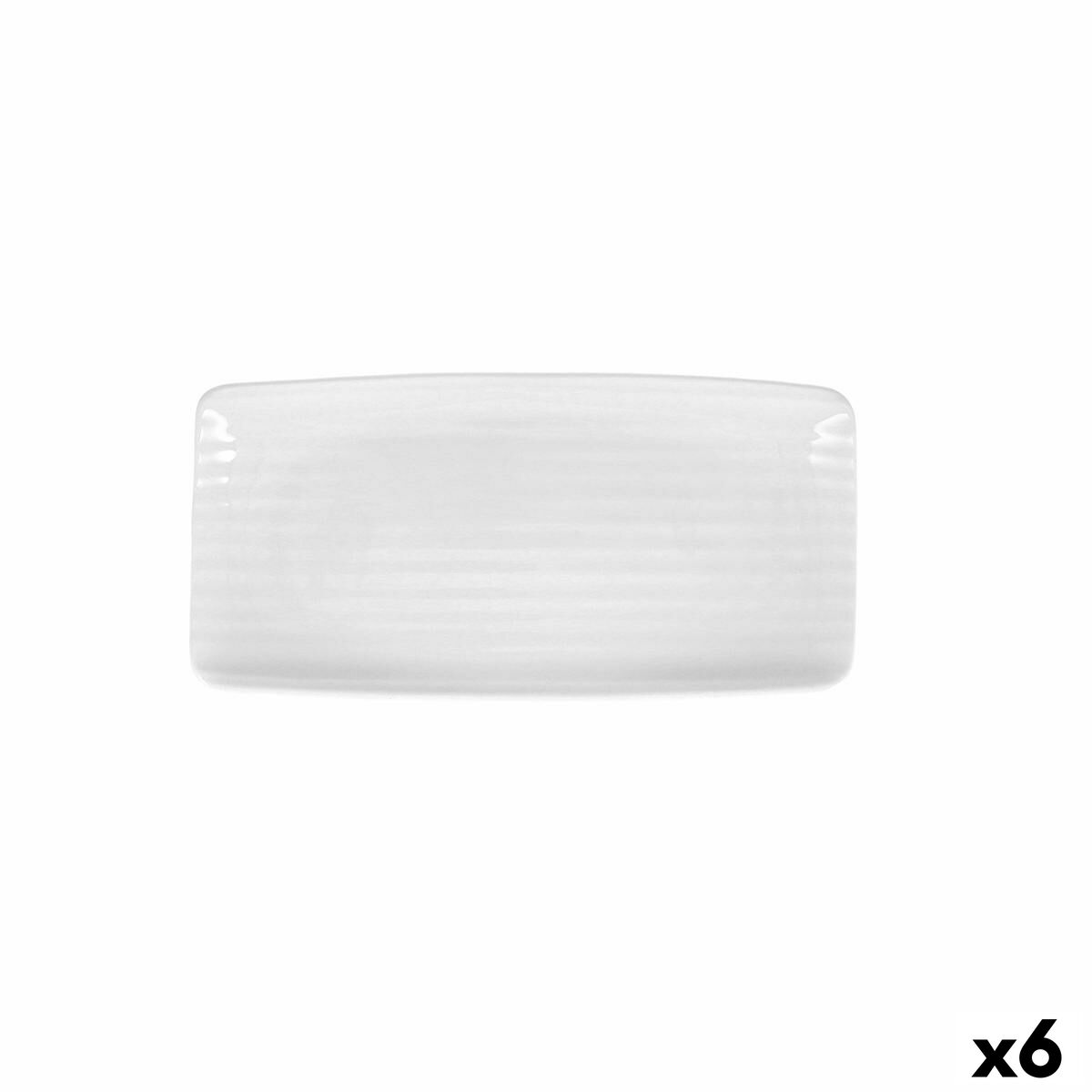 Snacksbricka Ariane Artisan Keramik Vit 30 x 15 cm (6 antal)
