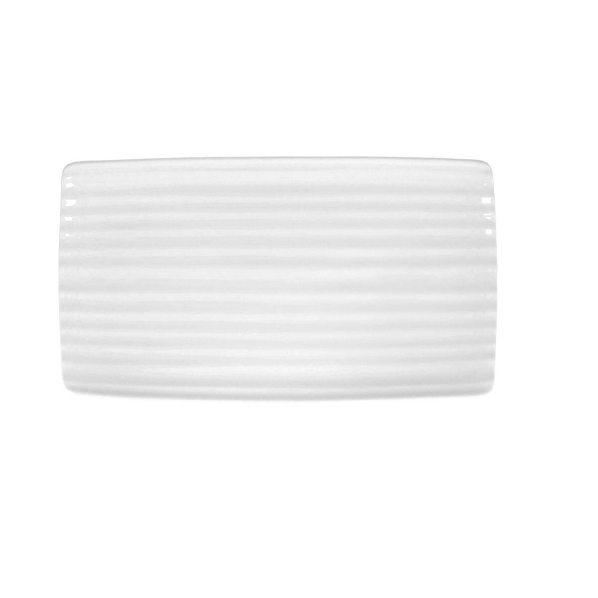Snacksbricka Ariane Artisan Keramik Vit 36 x 20 cm (6 antal) - 2