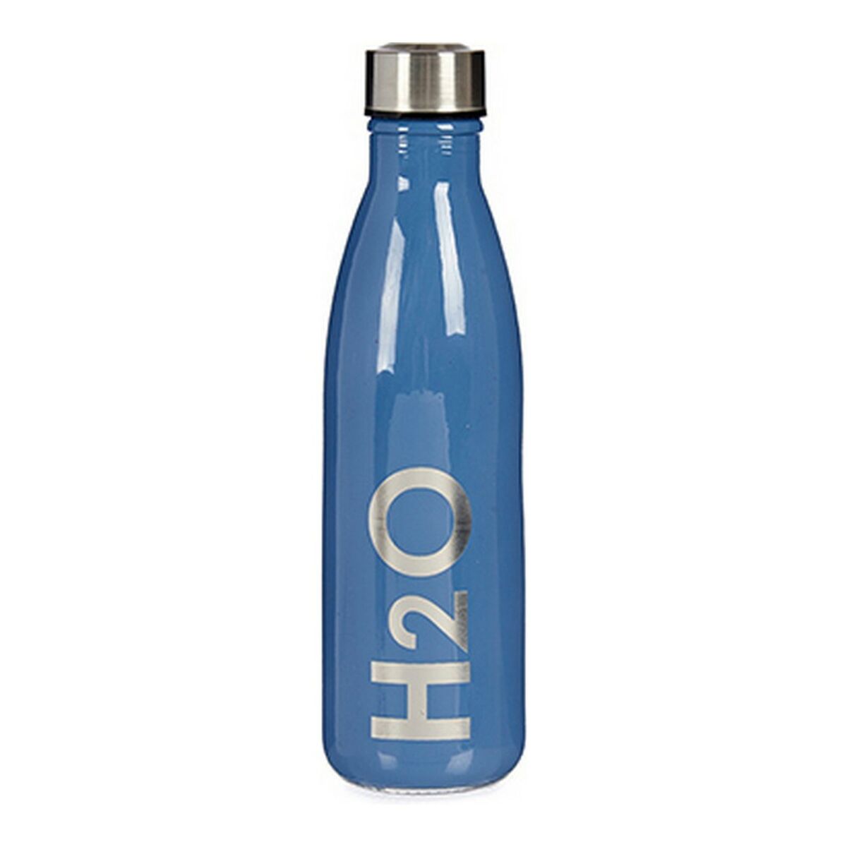 Flaska H2O Blå Rosa Rostfritt stål Grön Glas 650 ml