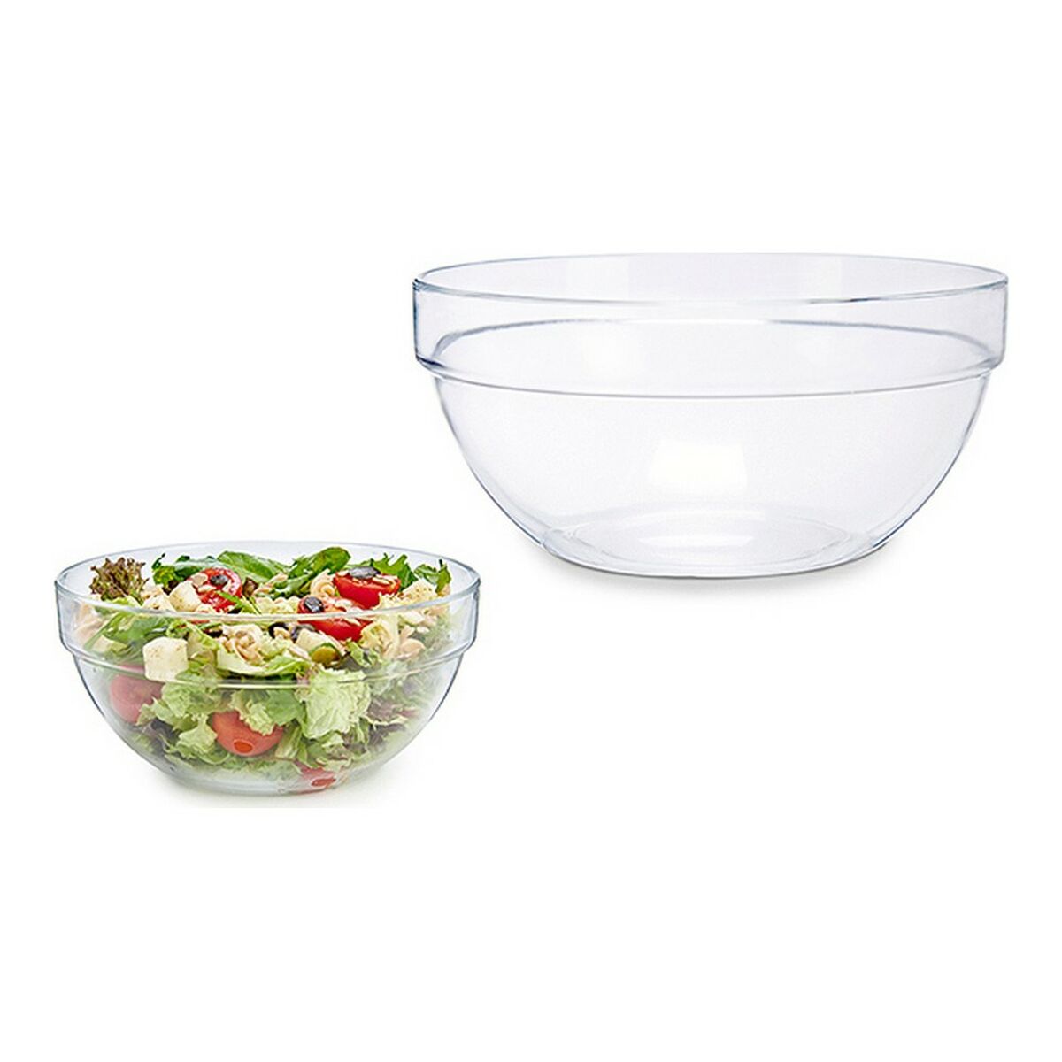 Skål 960496 Transparent Glas (20 cm) - 4