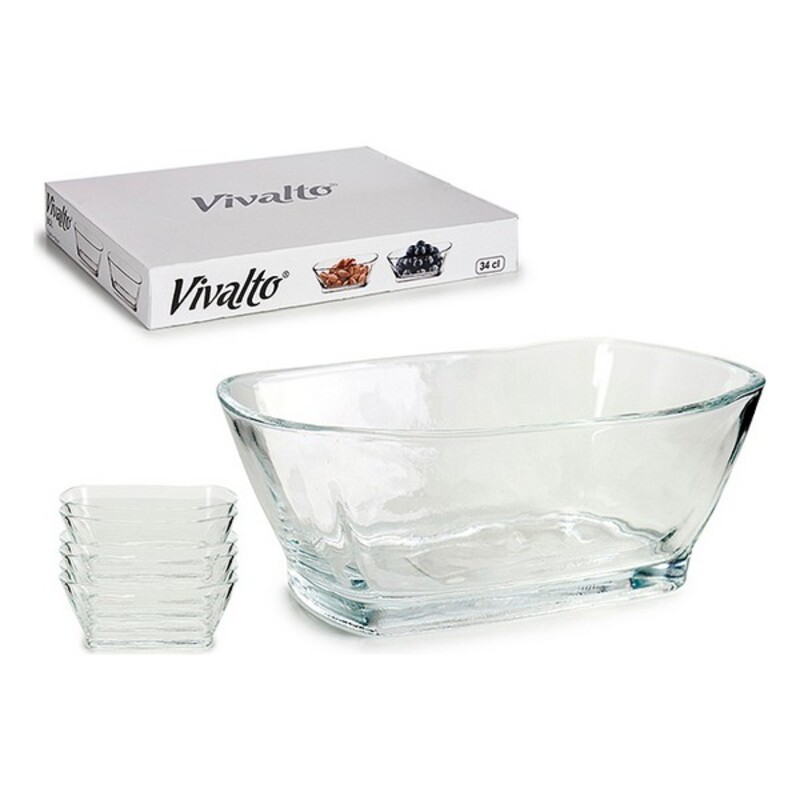 Skål 8430852273291 Avlång 10,5 x 5,5 x 14,2 cm Transparent Glas 340 ml